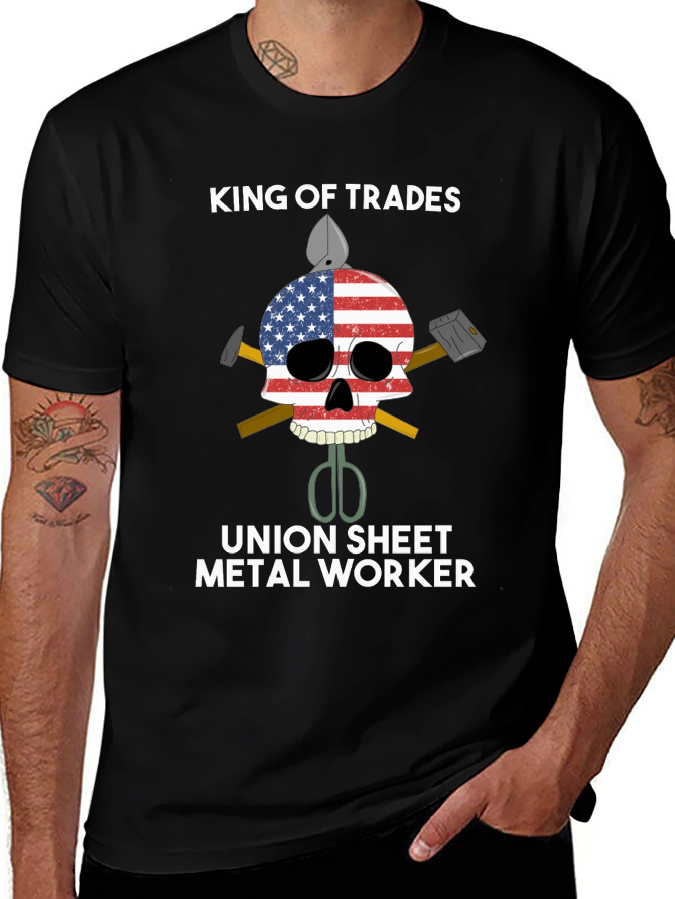 King of Trades Union Sheet Metal Worker T-Shirt