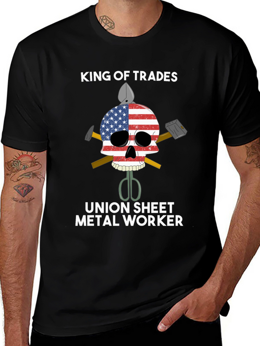 King of Trades Union Sheet Metal Worker T-Shirt