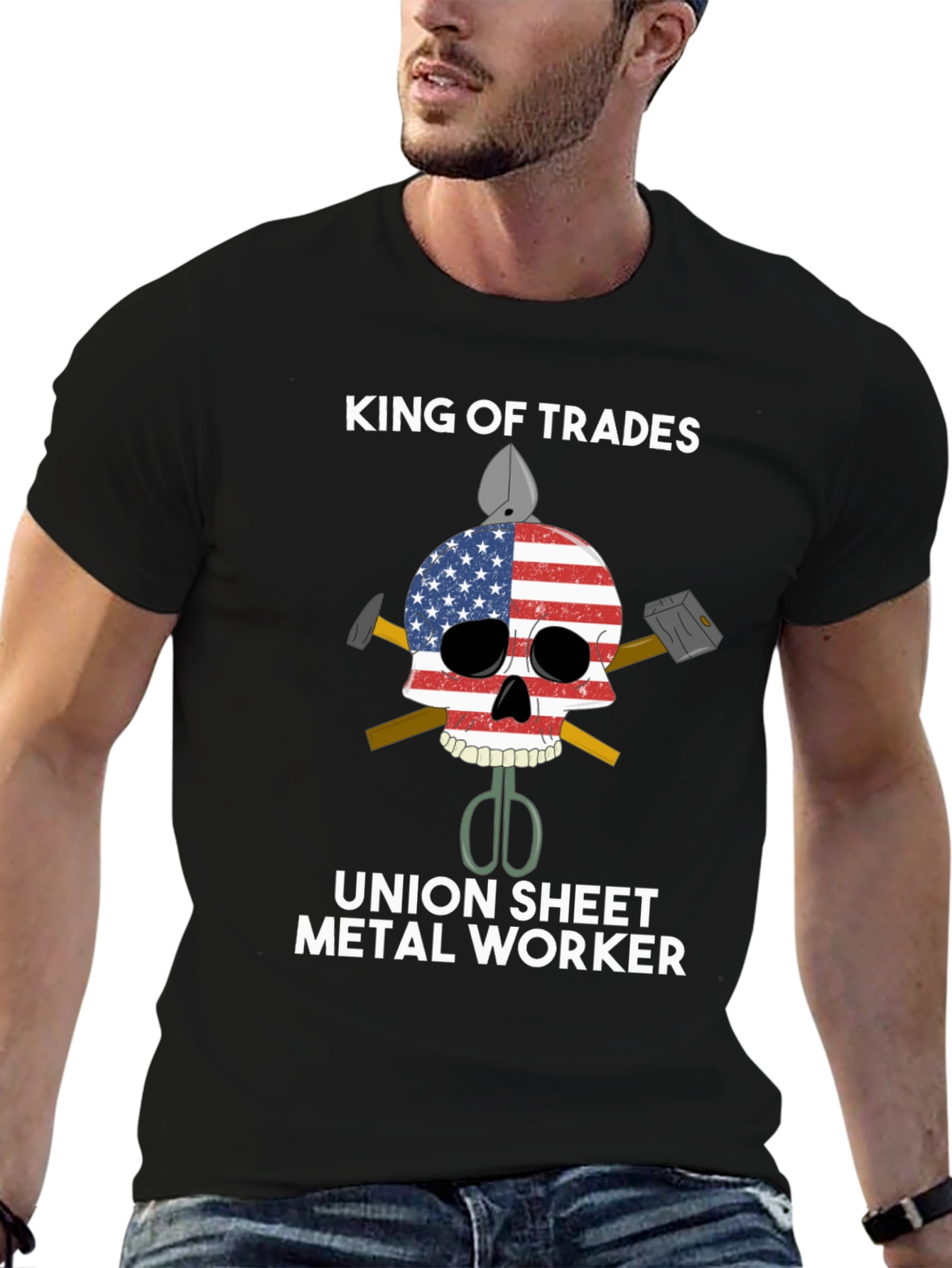 King of Trades Union Sheet Metal Worker T-Shirt