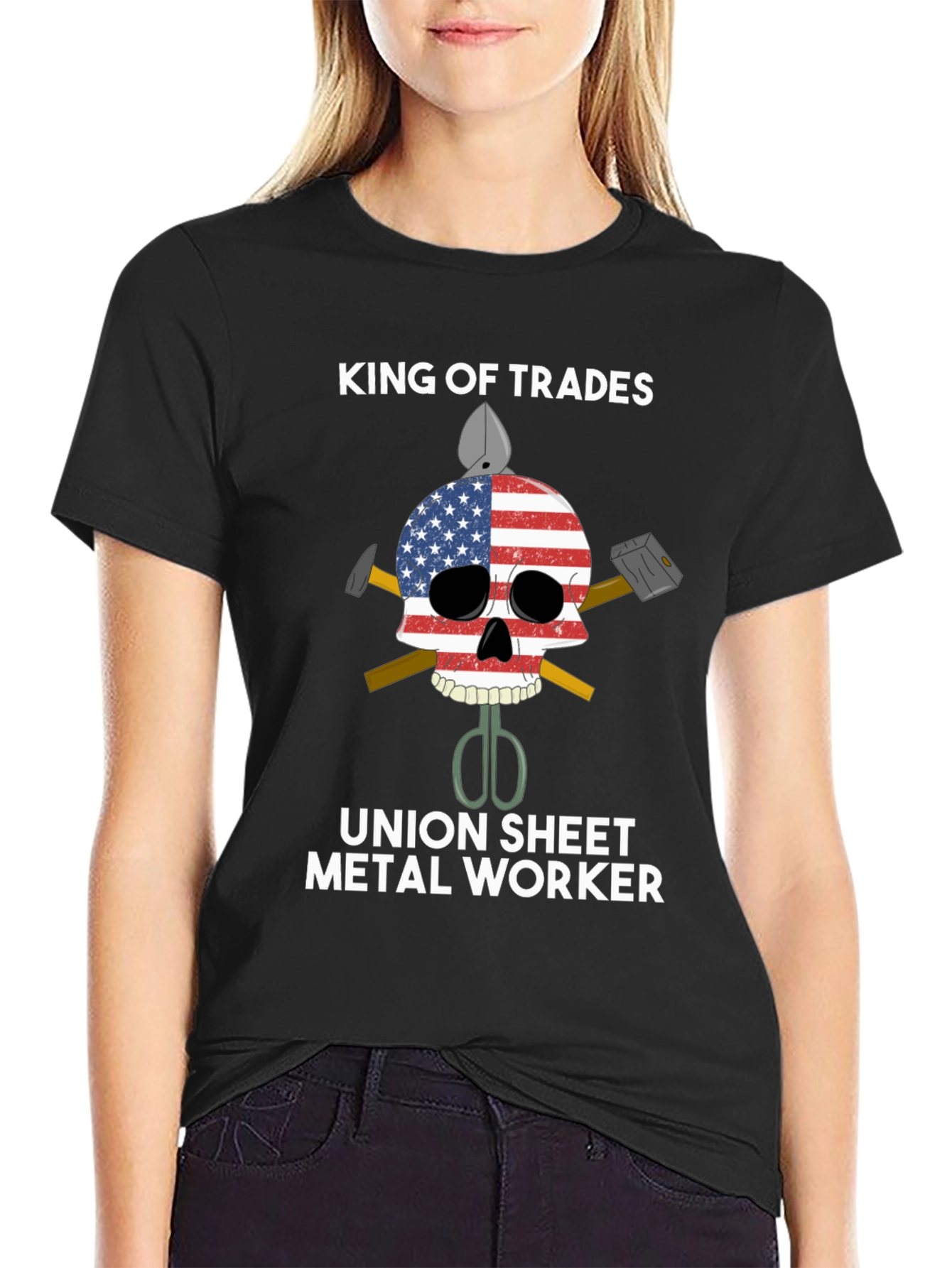 King of Trades Union Sheet Metal Worker T-Shirt