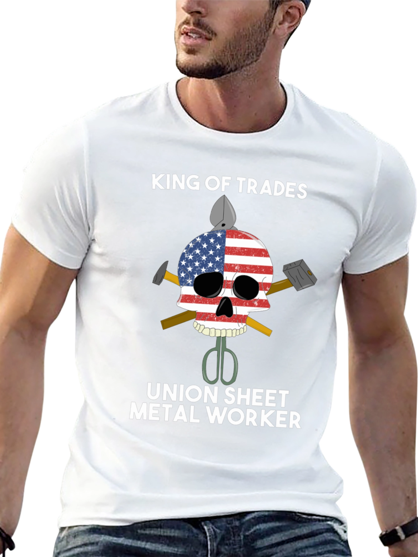 King of Trades Union Sheet Metal Worker T-Shirt