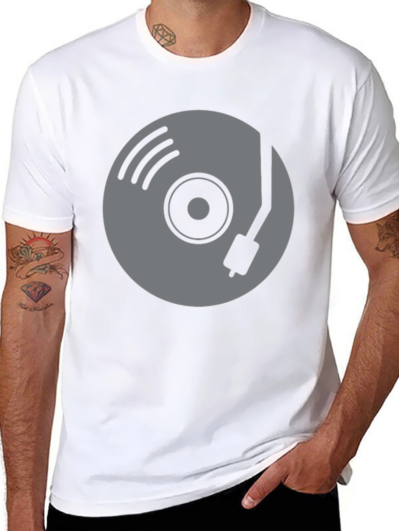 Retro Vinyl Record Graphic T-Shirt