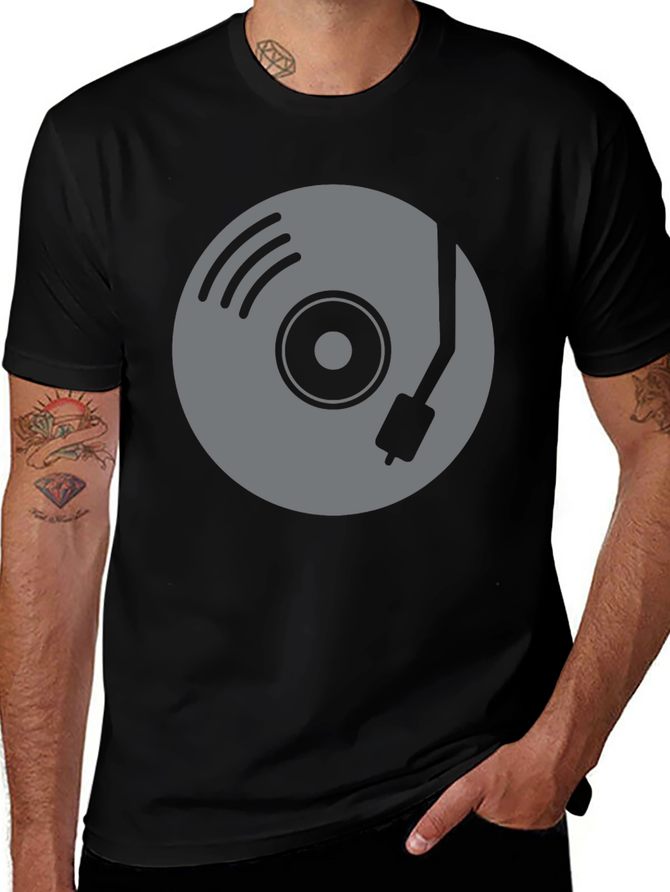 Retro Vinyl Record Graphic T-Shirt