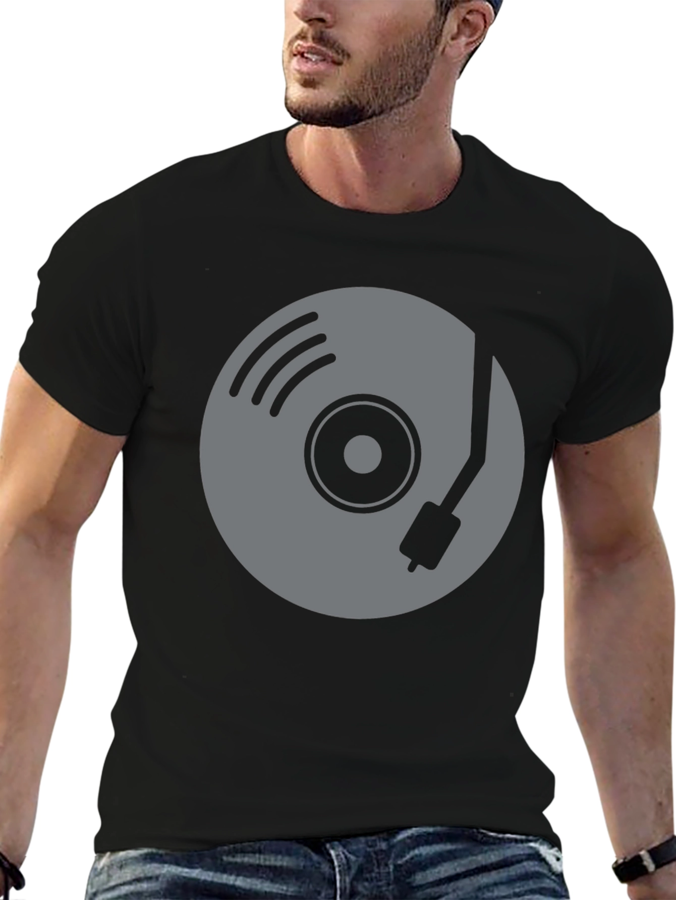 Retro Vinyl Record Graphic T-Shirt