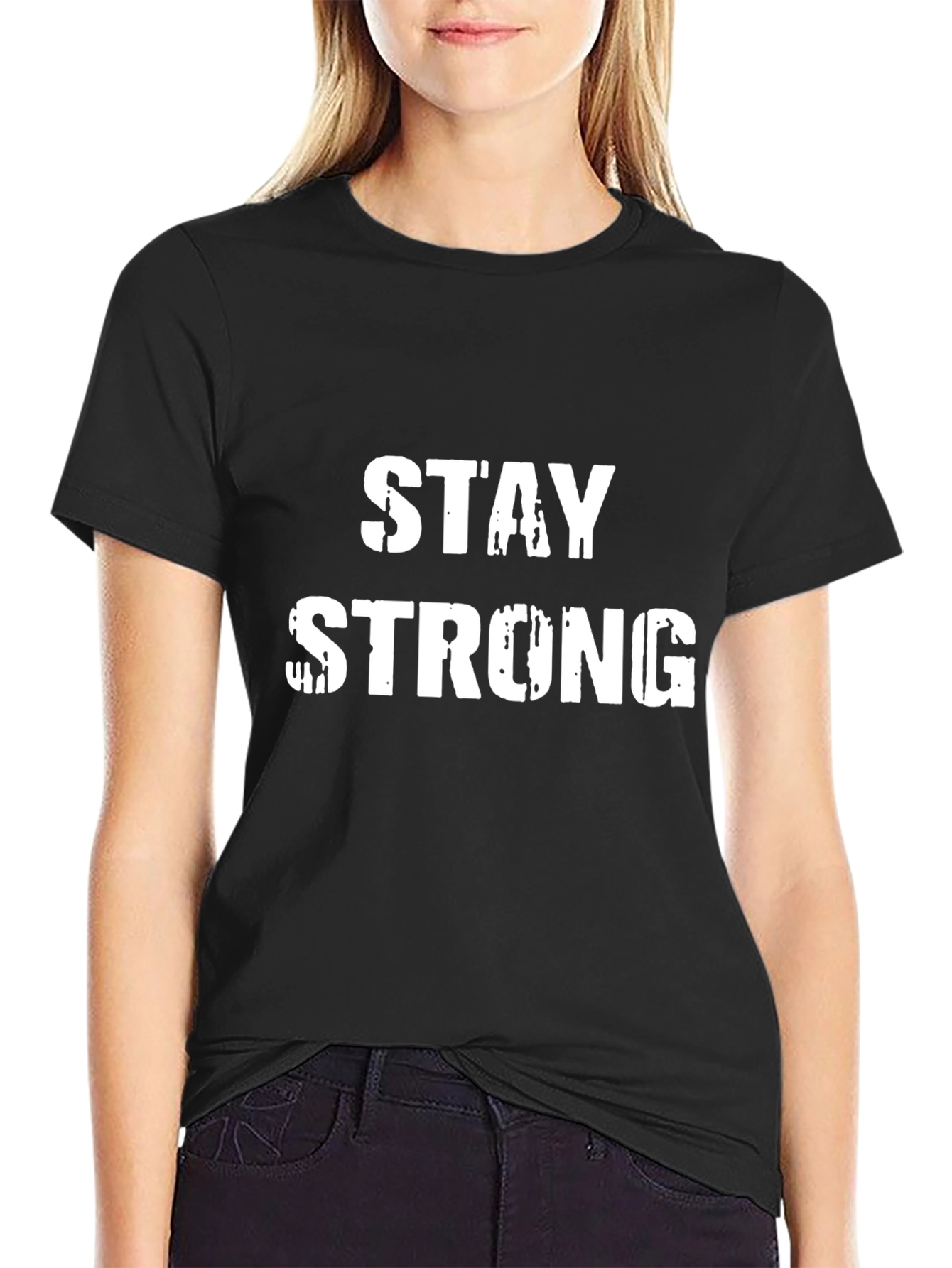 Stay Strong Graphic Tee - Black