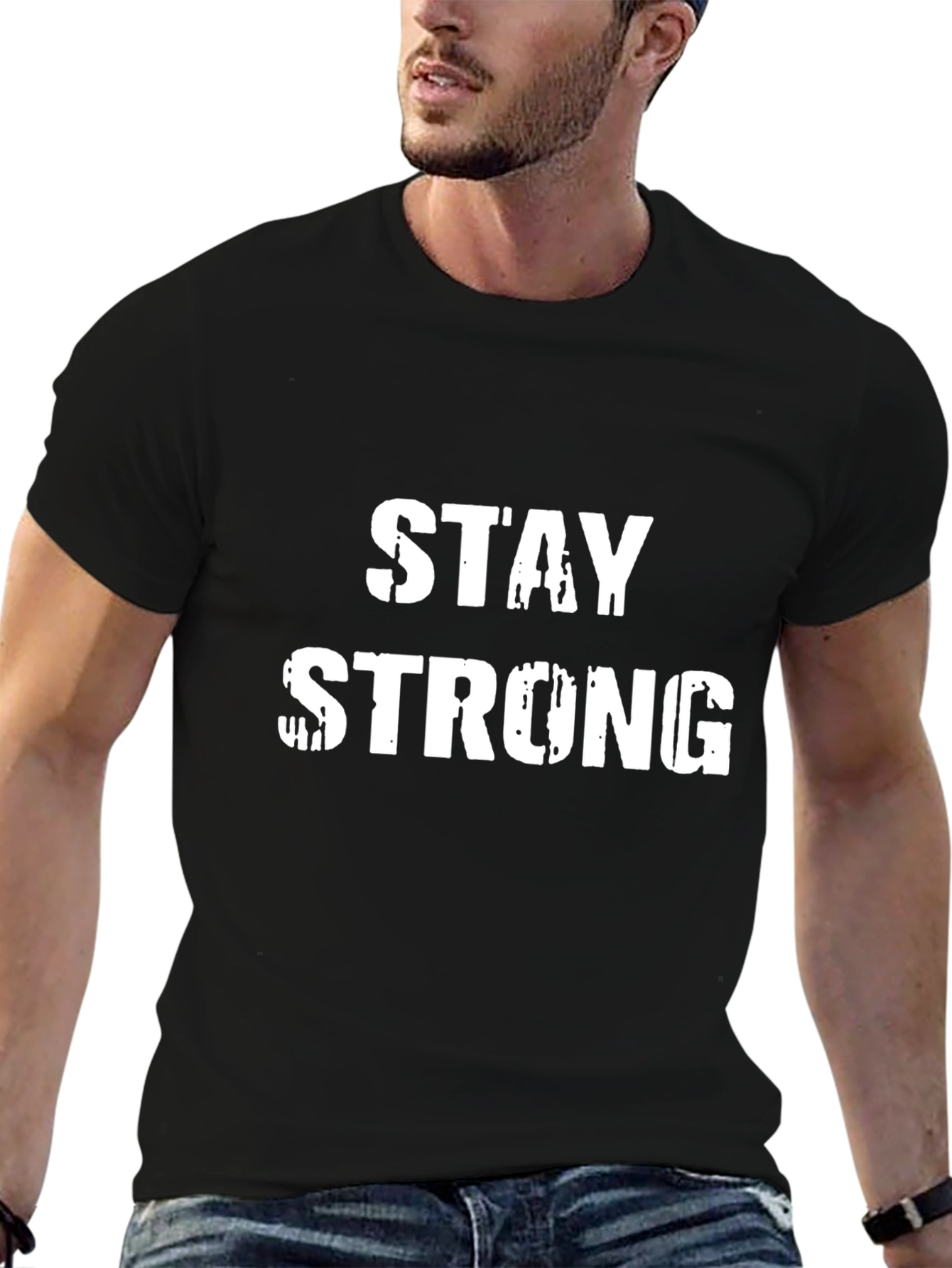 Stay Strong Graphic Tee - Black