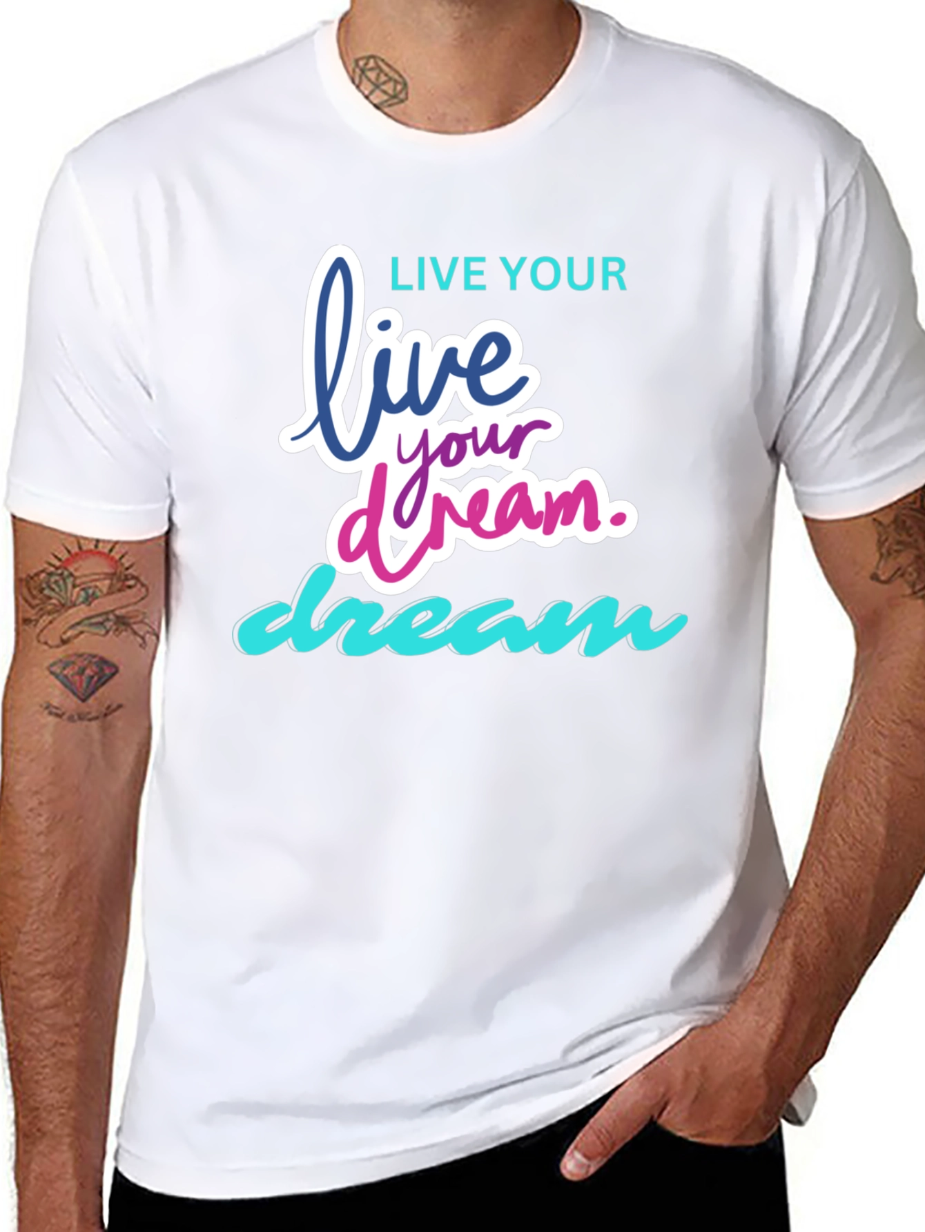 Live Your Dream Graphic T-Shirt - Black