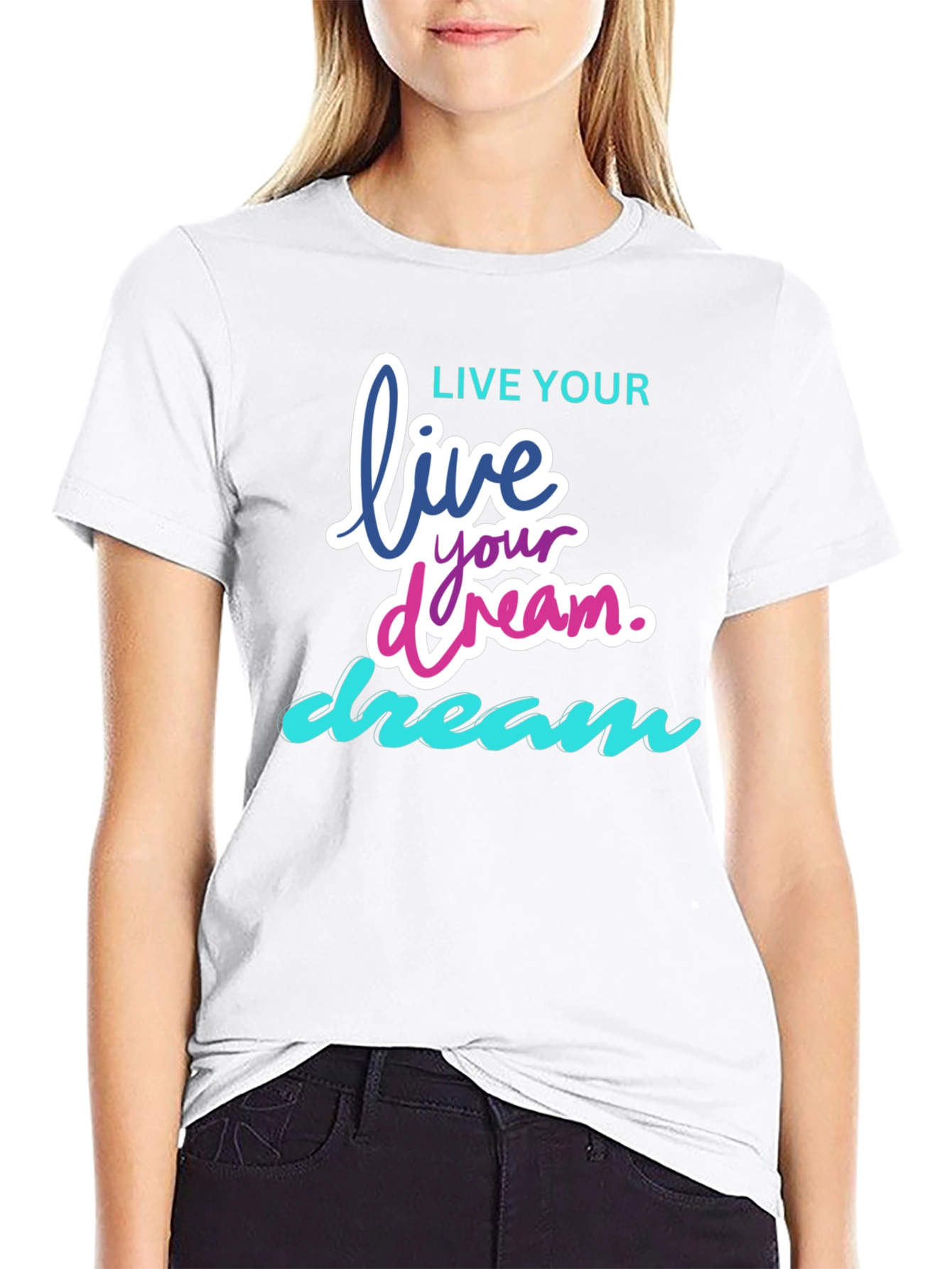 Live Your Dream Graphic T-Shirt - Black
