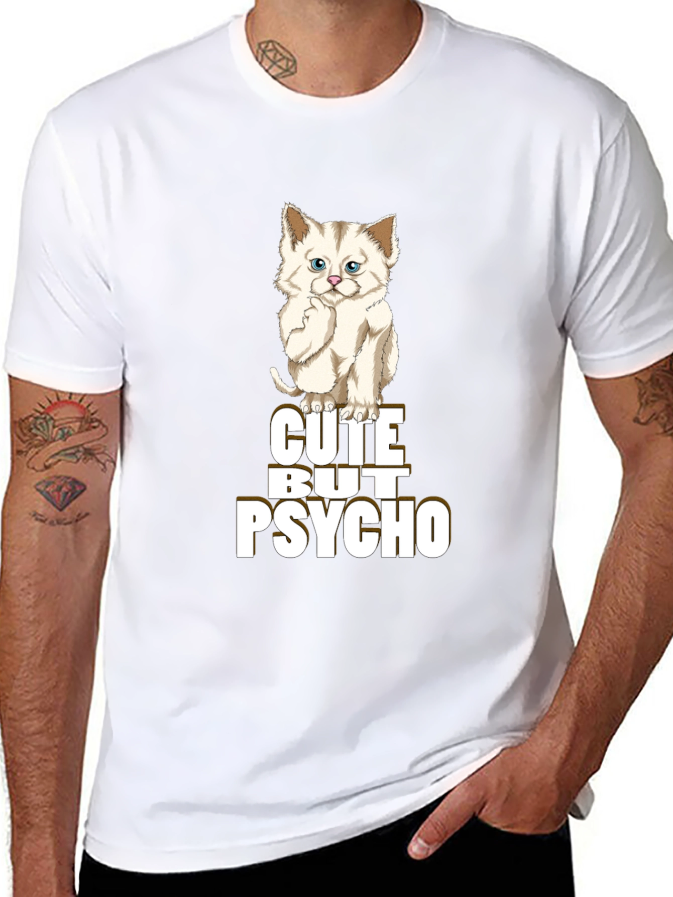 Cute But Psycho T-Shirt - Cat Lover Apparel