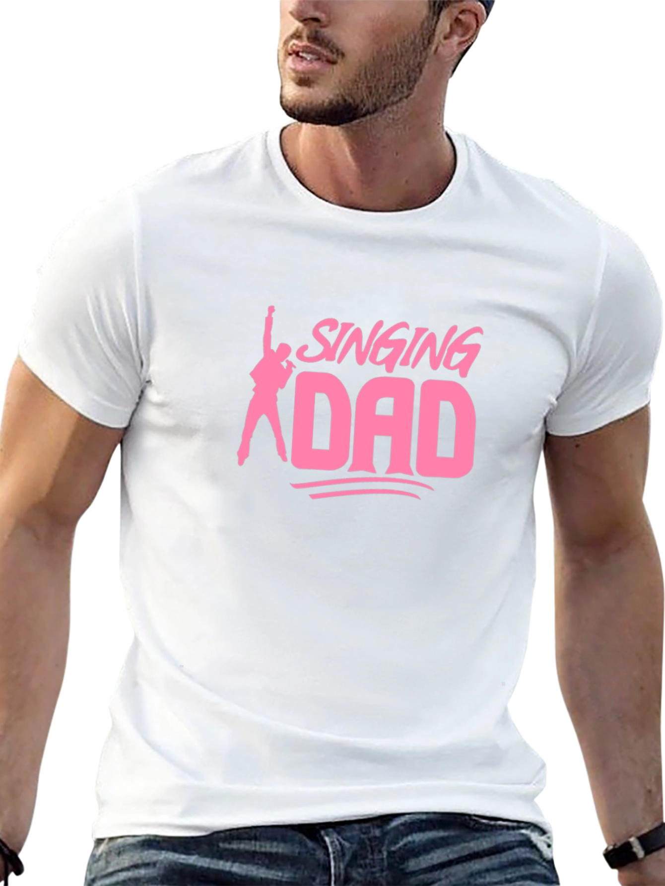 Singing Dad Black T-Shirt - Music Lover Gift