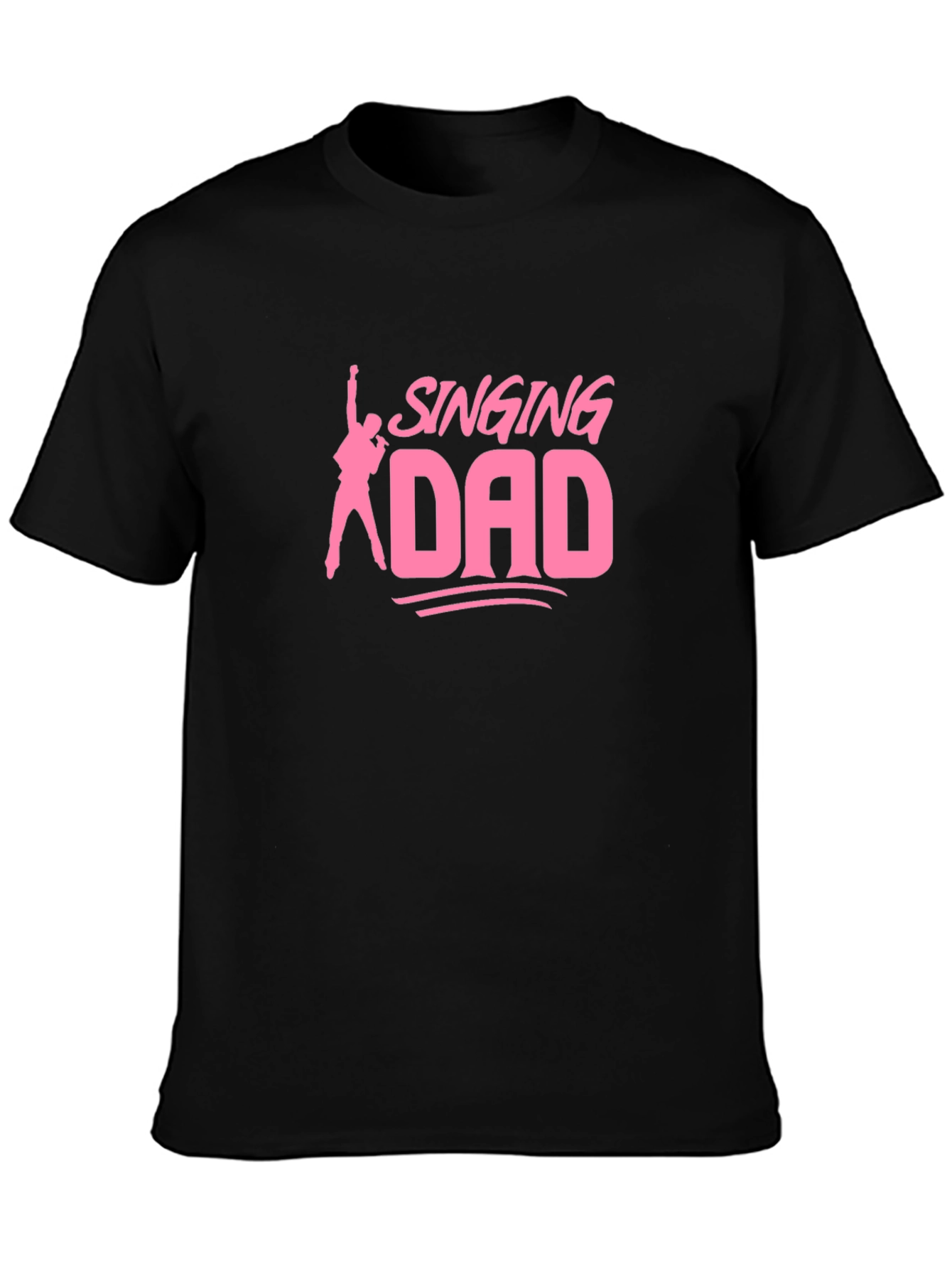 Singing Dad Black T-Shirt - Music Lover Gift