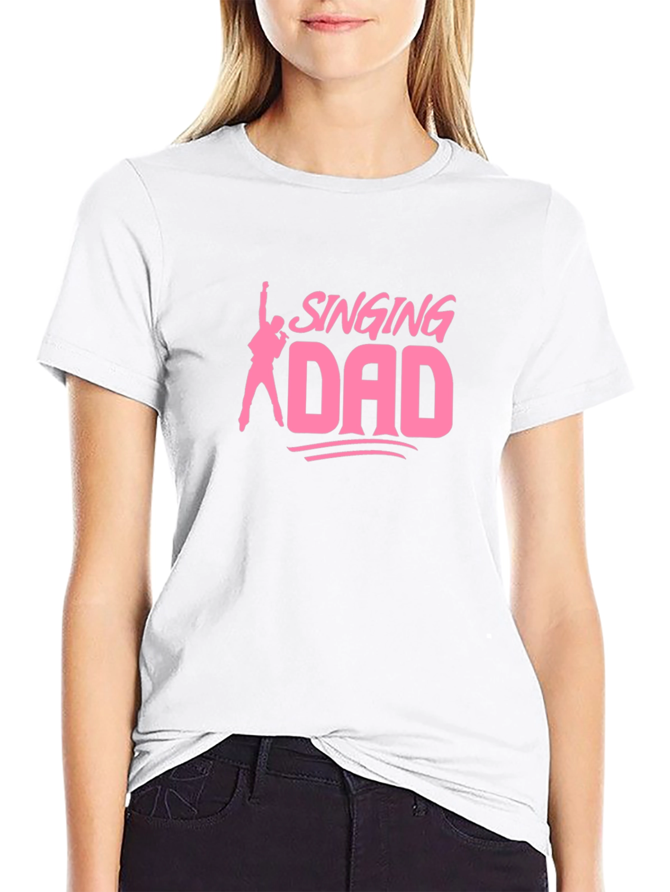 Singing Dad Black T-Shirt - Music Lover Gift