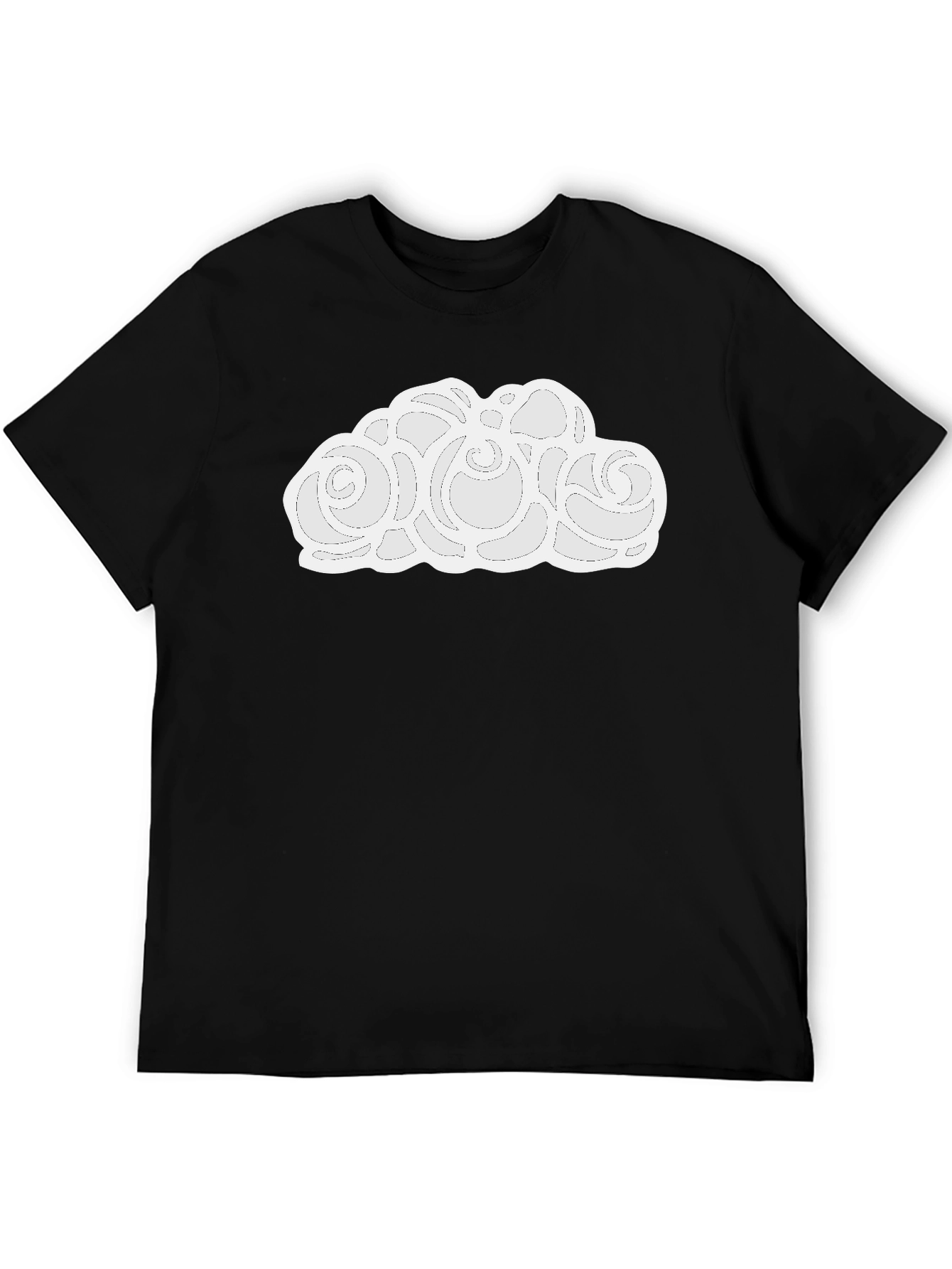 Cloud Design Black T-Shirt