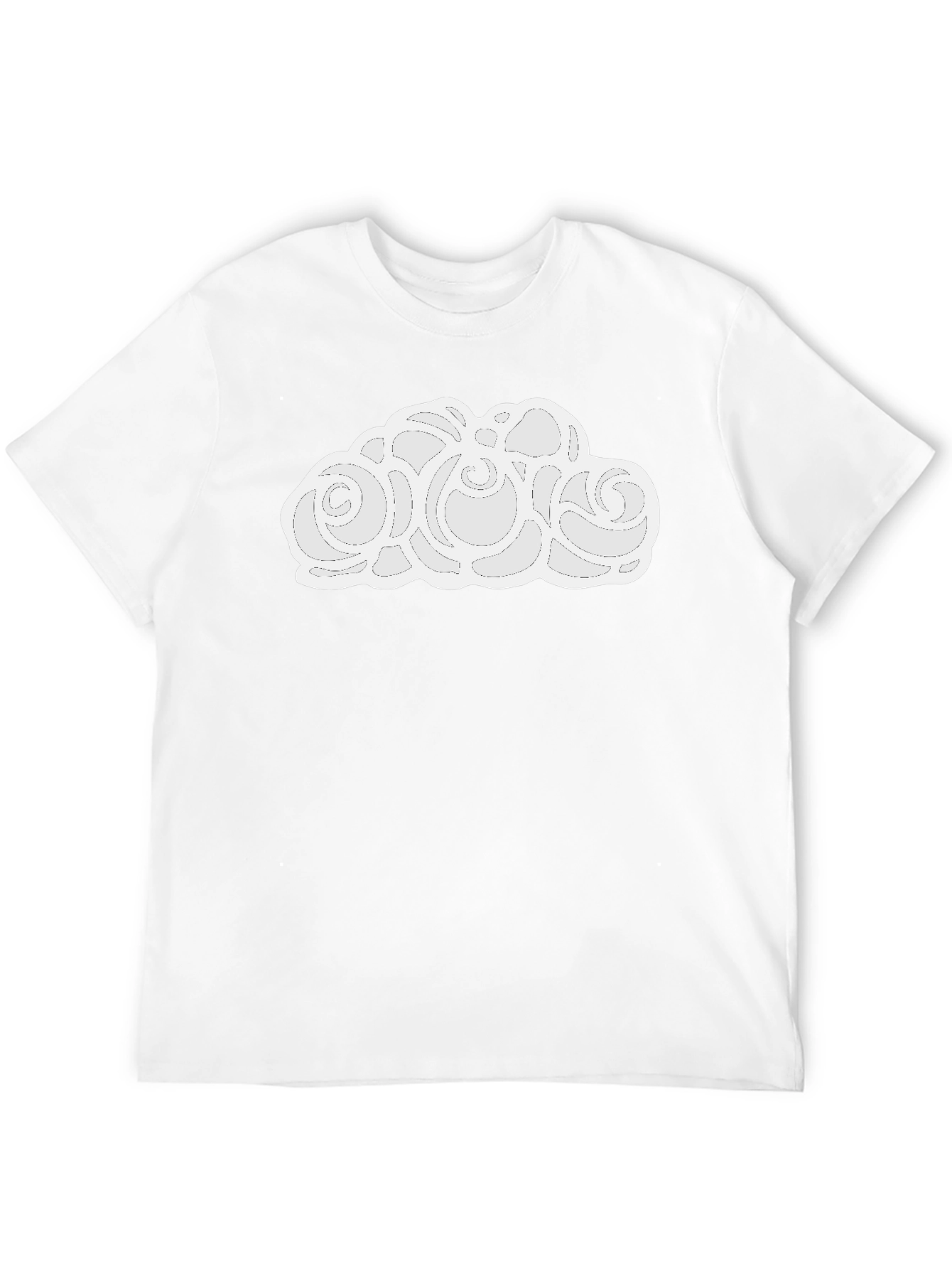 Cloud Design Black T-Shirt