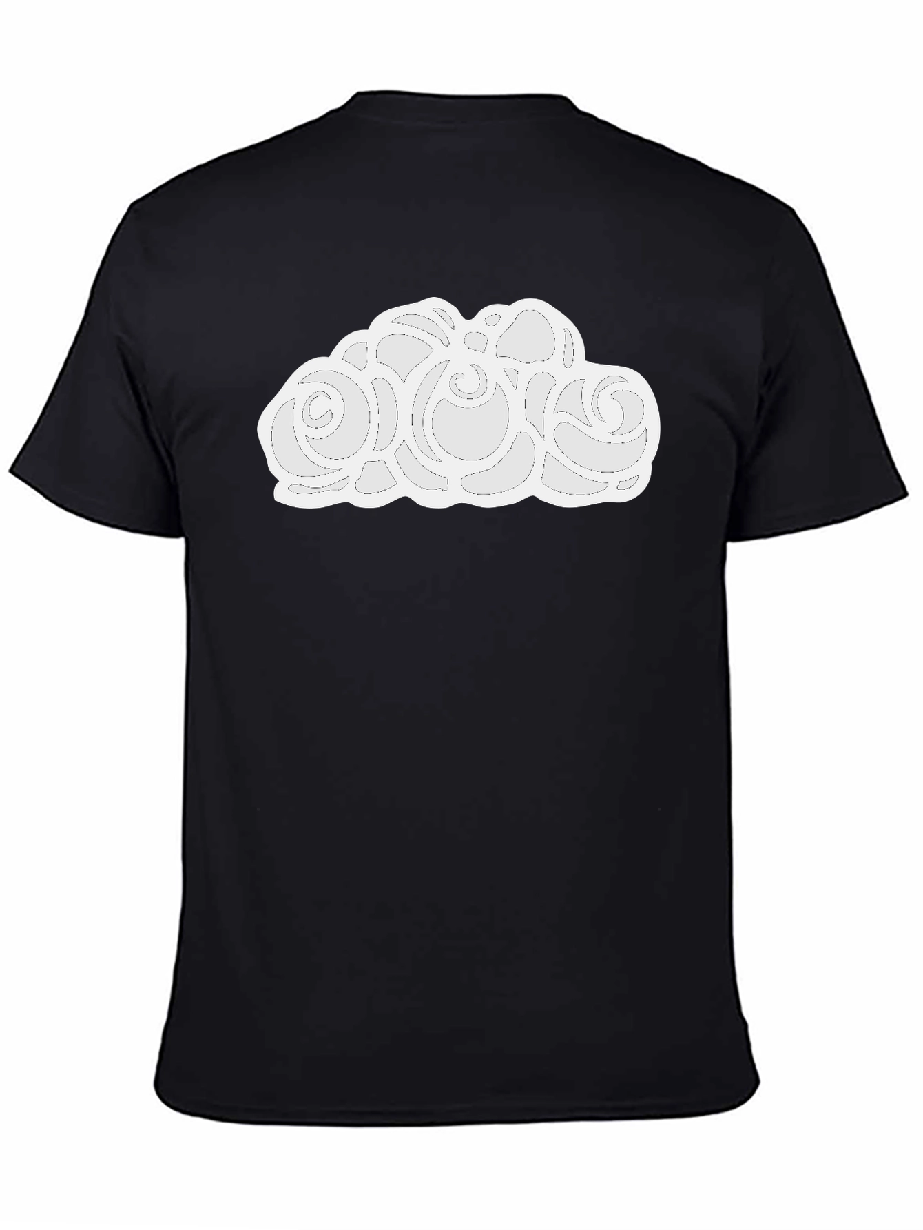 Cloud Design Black T-Shirt