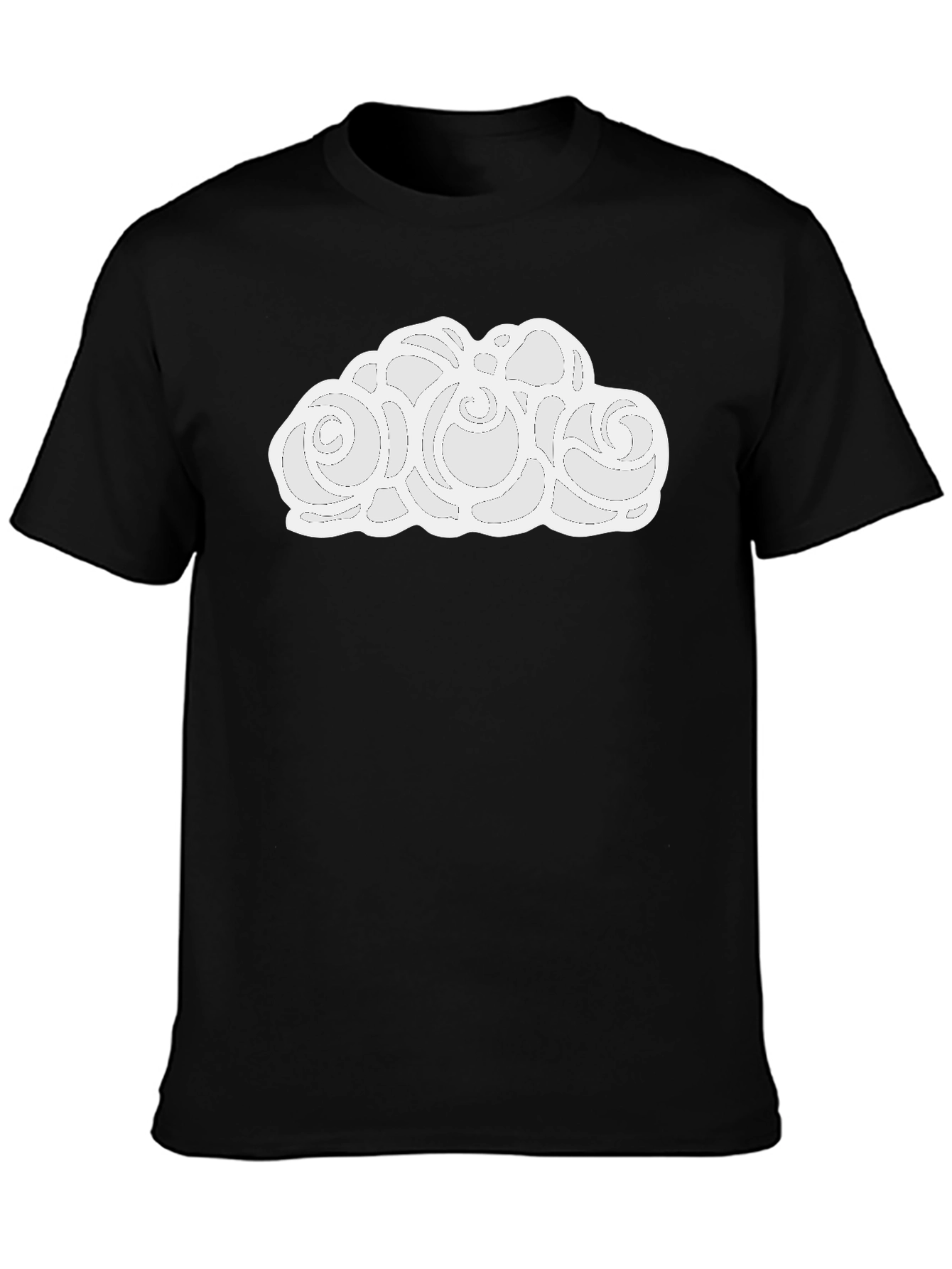 Cloud Design Black T-Shirt