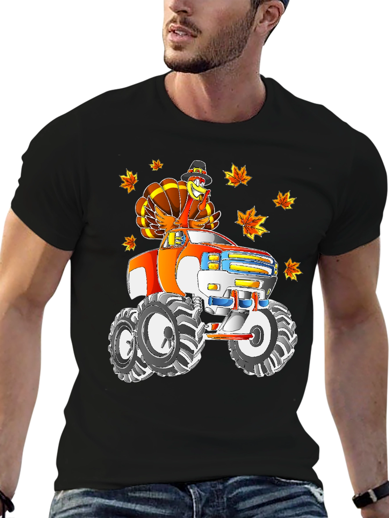 Thanksgiving Turkey Monster Truck T-Shirt