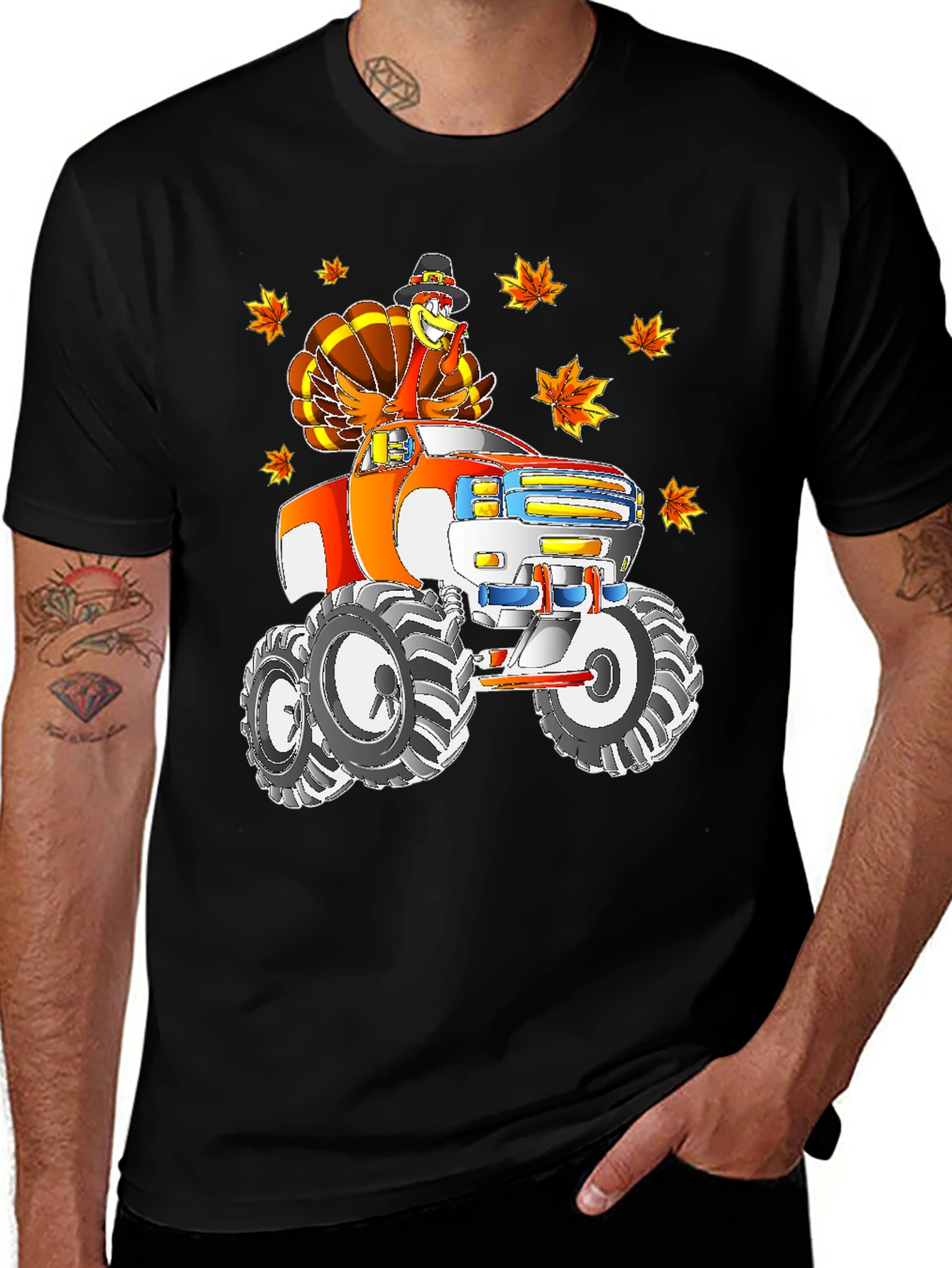 Thanksgiving Turkey Monster Truck T-Shirt