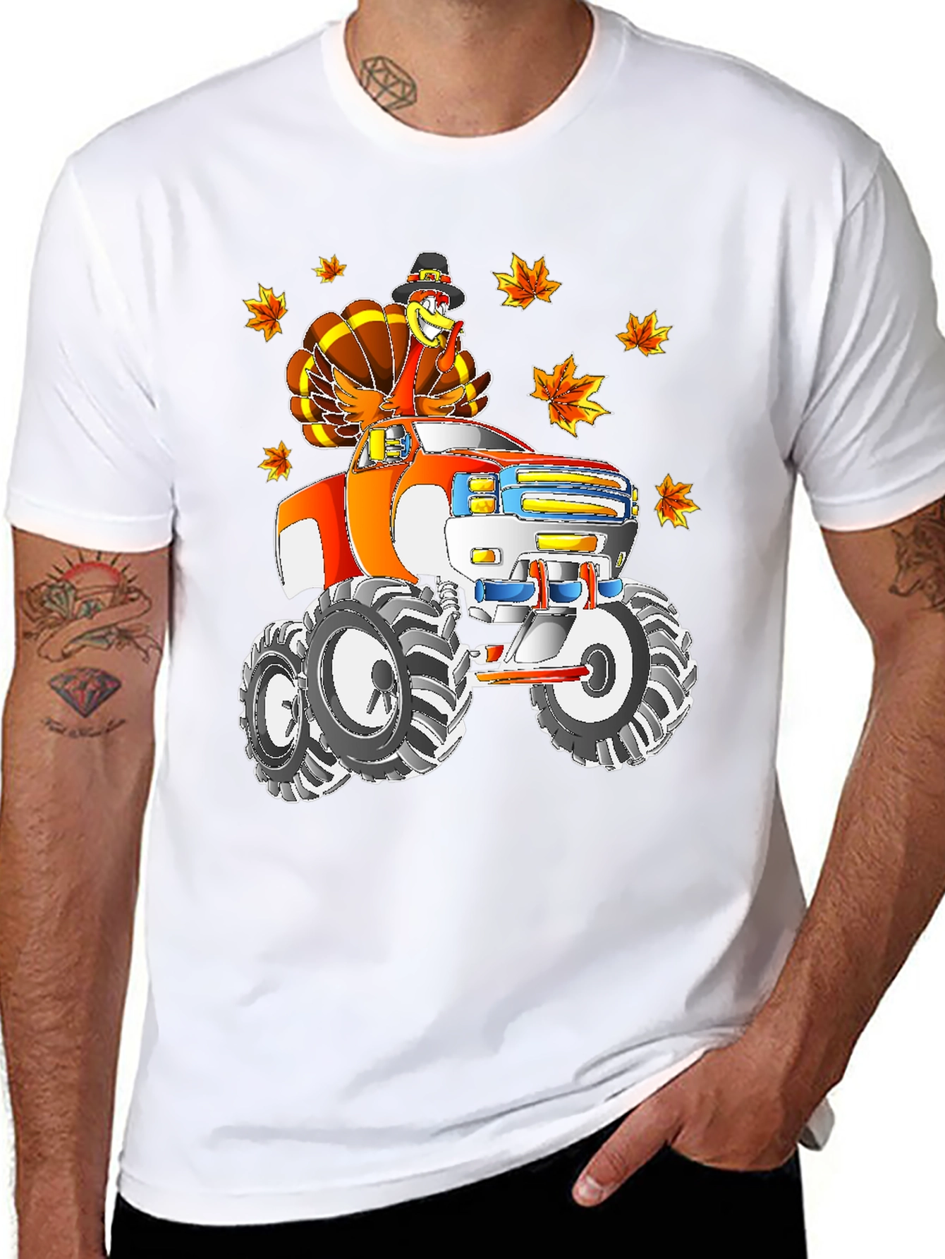 Thanksgiving Turkey Monster Truck T-Shirt