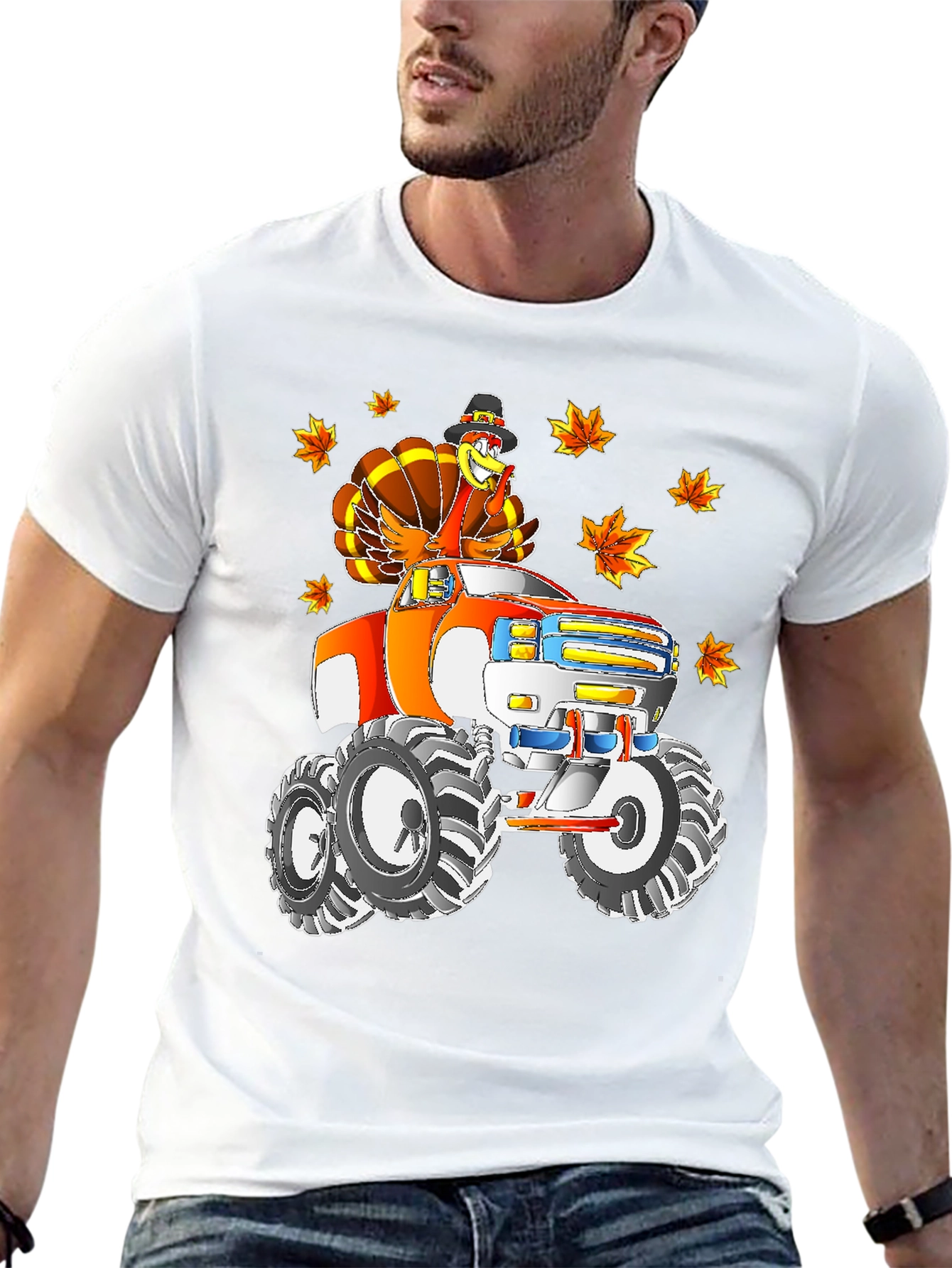 Thanksgiving Turkey Monster Truck T-Shirt