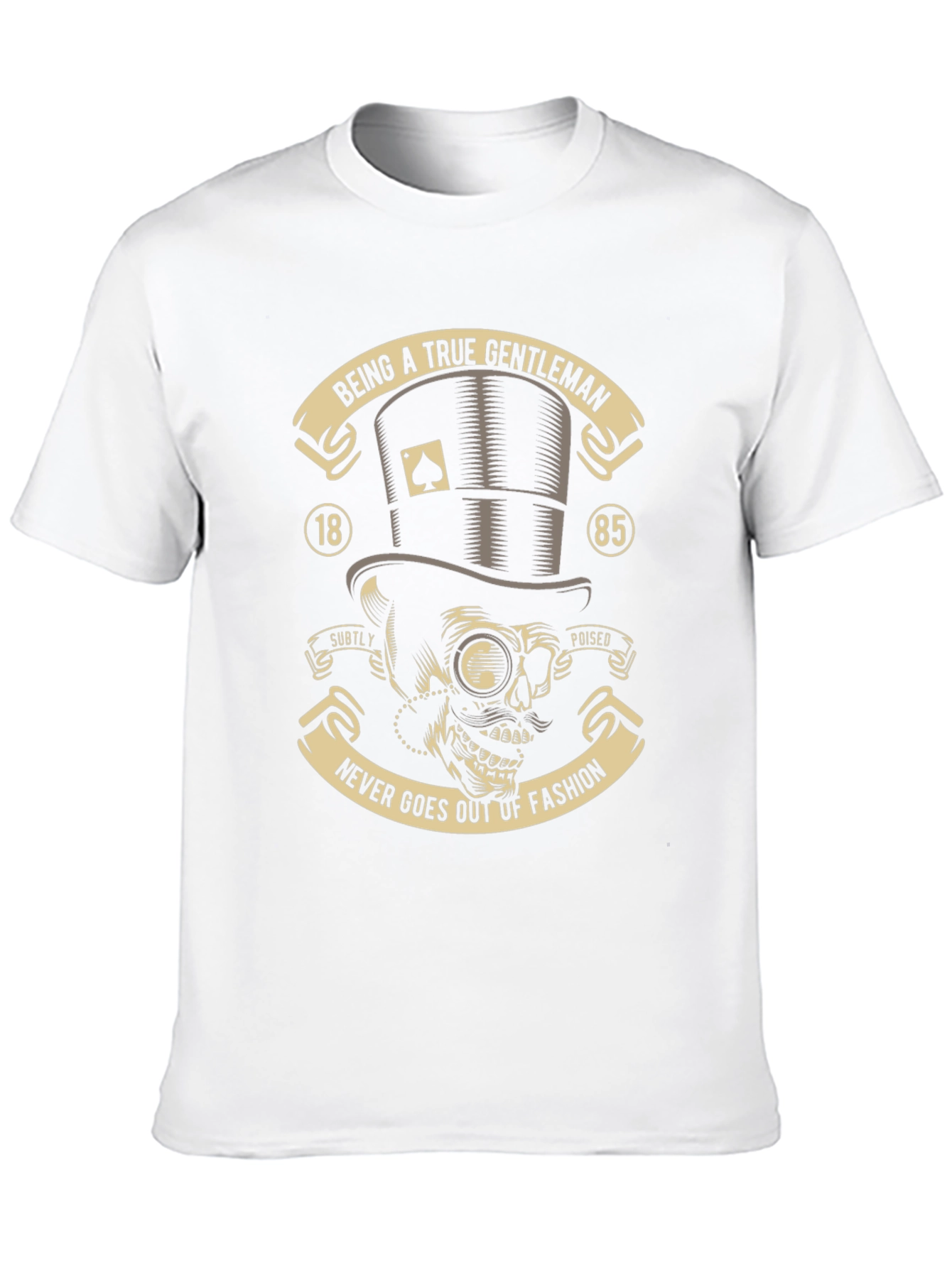 Gentleman Skull Graphic Tee - Never Out of Fashion