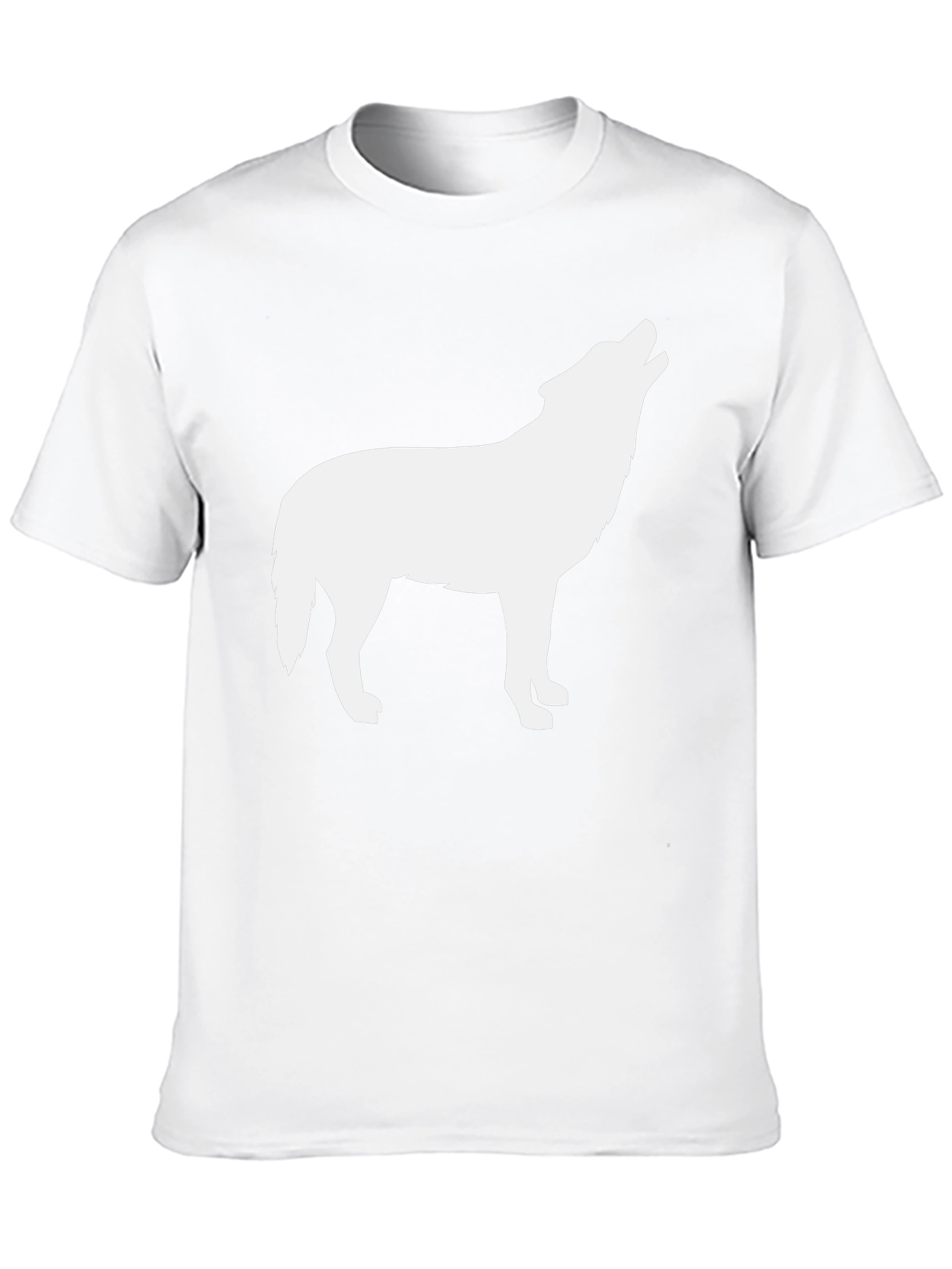 Wolf Silhouette Graphic Black T-Shirt