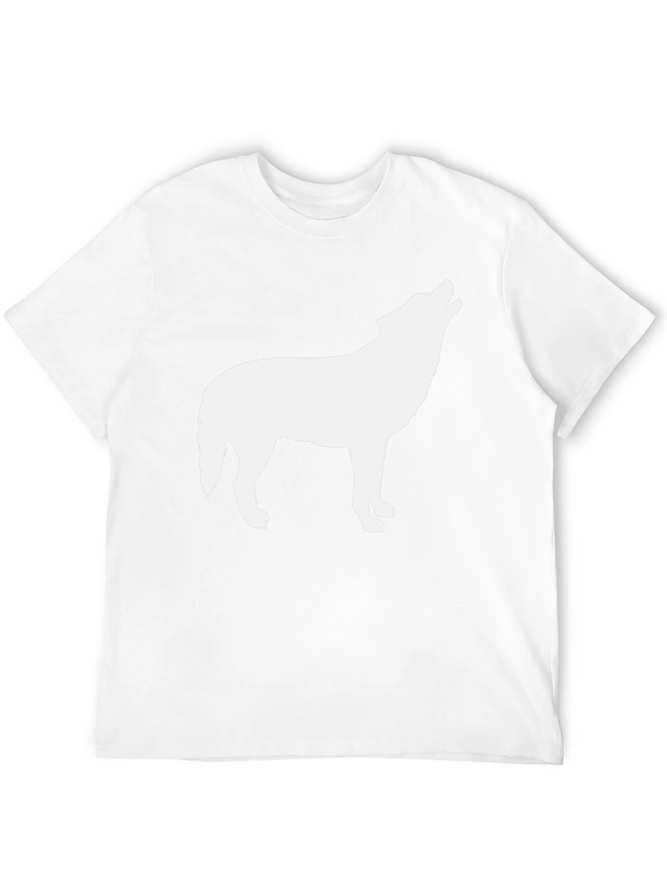 Wolf Silhouette Graphic Black T-Shirt