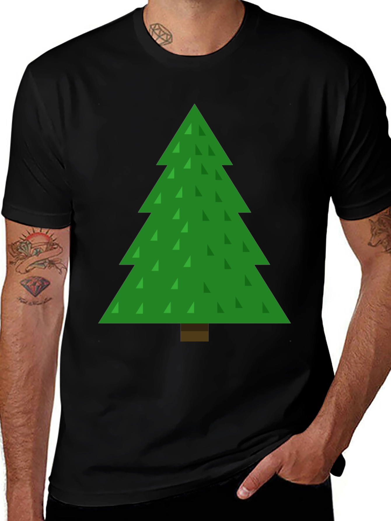 Christmas Tree Graphic Tee - Holiday Fun