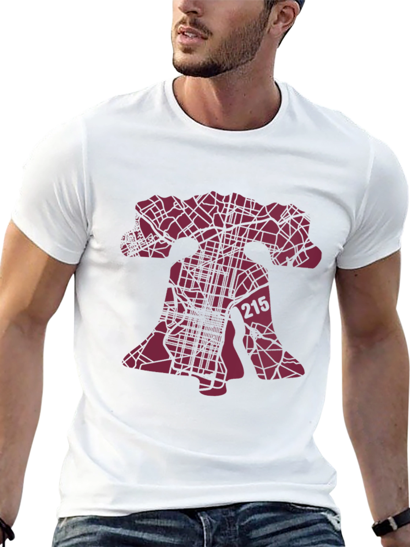 Philadelphia Liberty Bell T-Shirt - 215 Area Code Tee