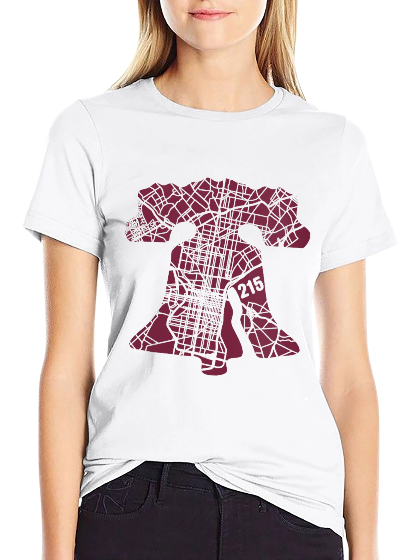 Philadelphia Liberty Bell T-Shirt - 215 Area Code Tee