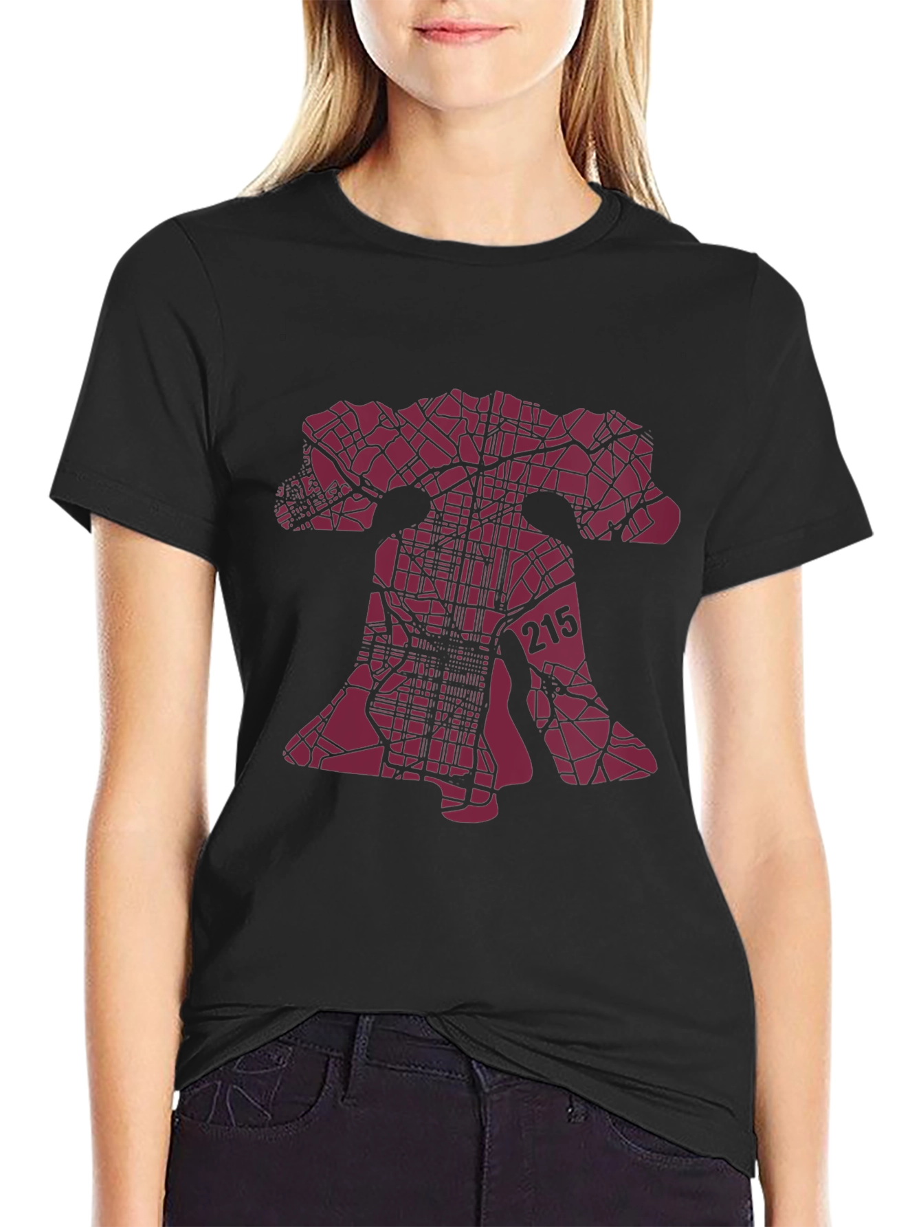 Philadelphia Liberty Bell T-Shirt - 215 Area Code Tee