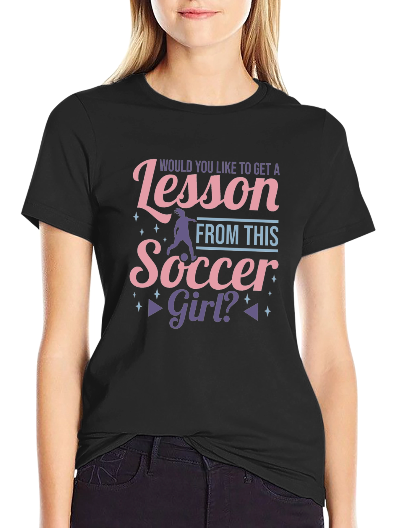 Soccer Girl Graphic T-Shirt - Unique Design