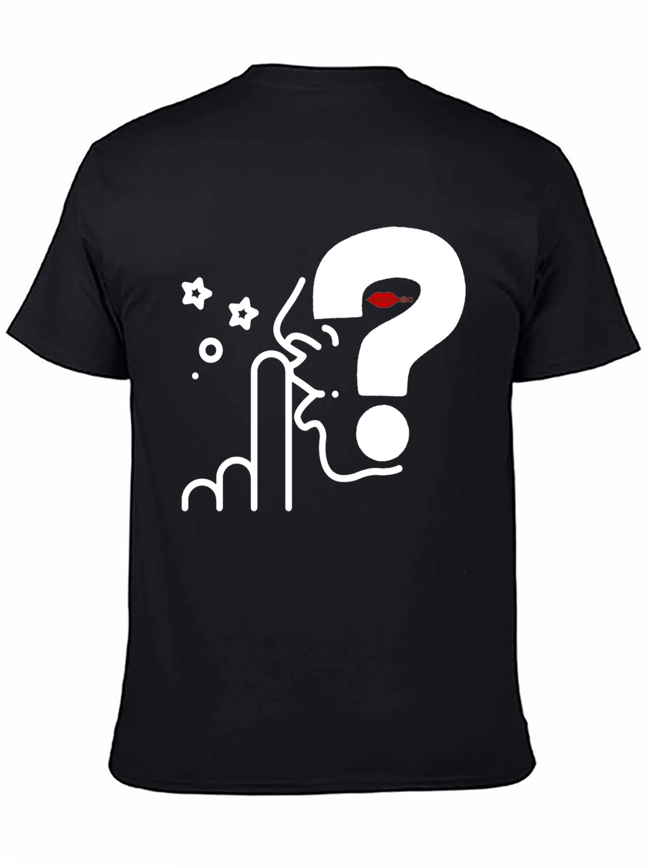 Question Silence Graphic Tee - Black Cotton Blend