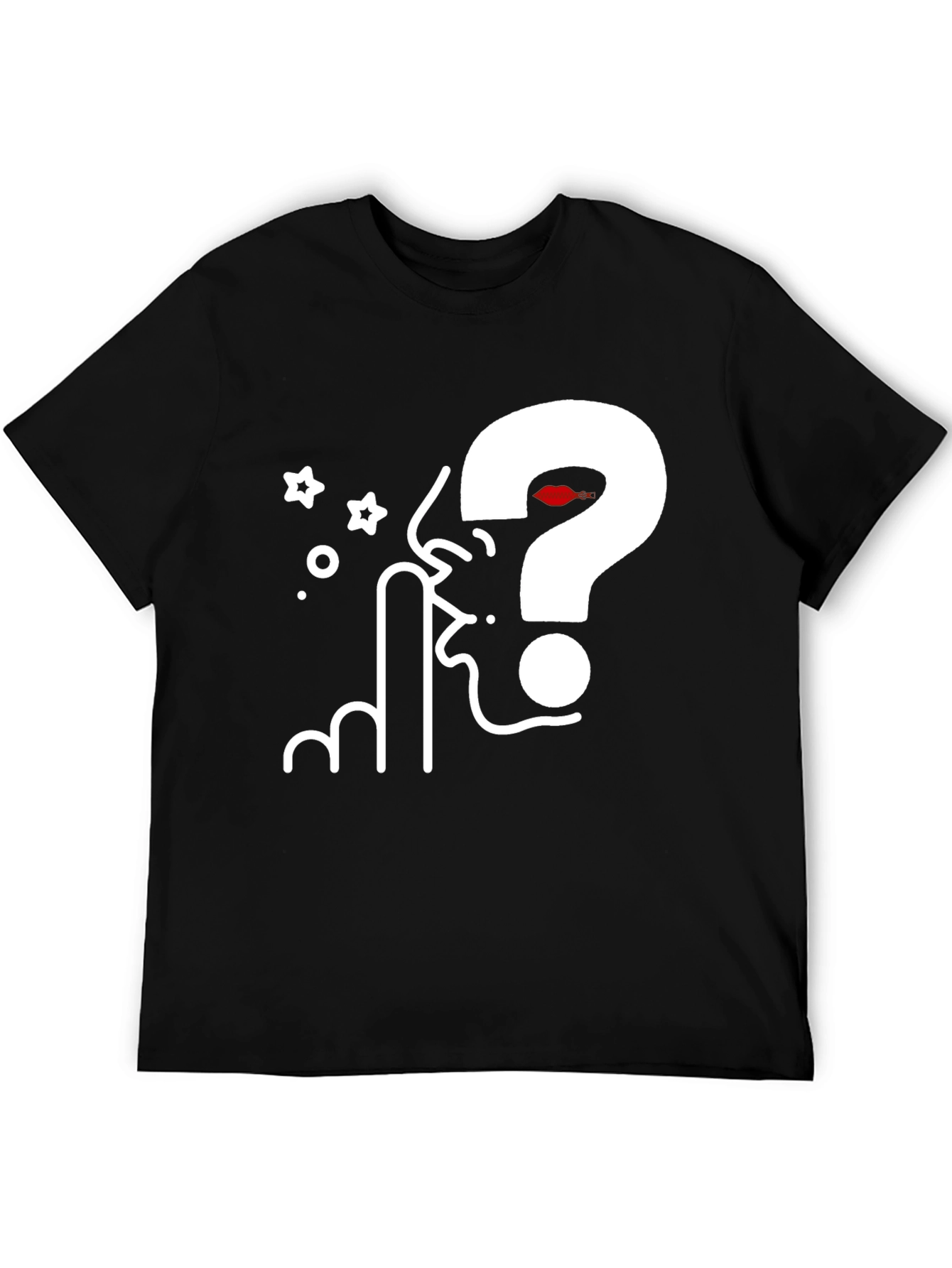 Question Silence Graphic Tee - Black Cotton Blend