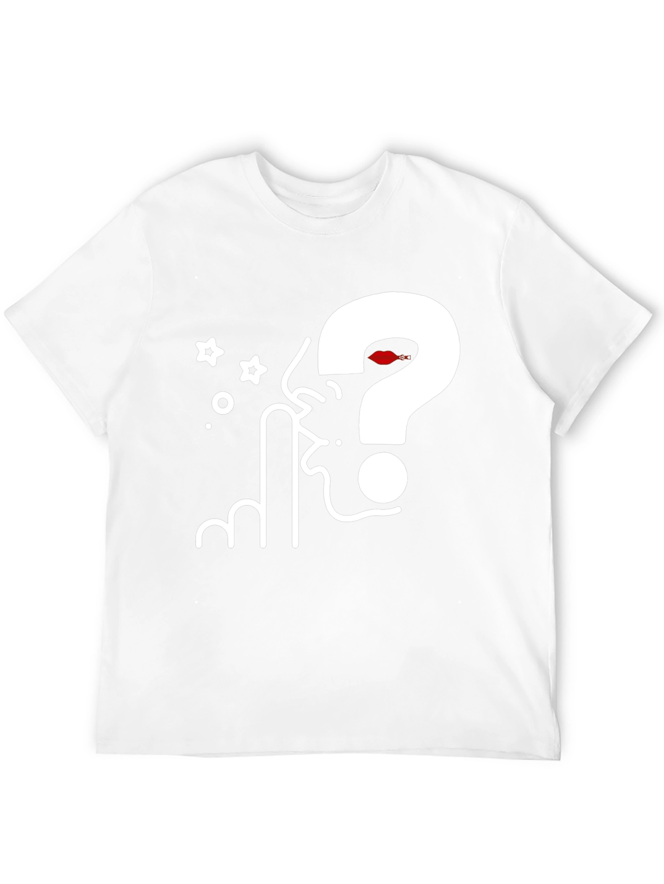 Question Silence Graphic Tee - Black Cotton Blend