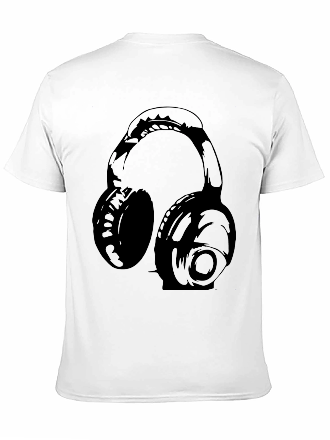 Black Headphones Graphic T-Shirt
