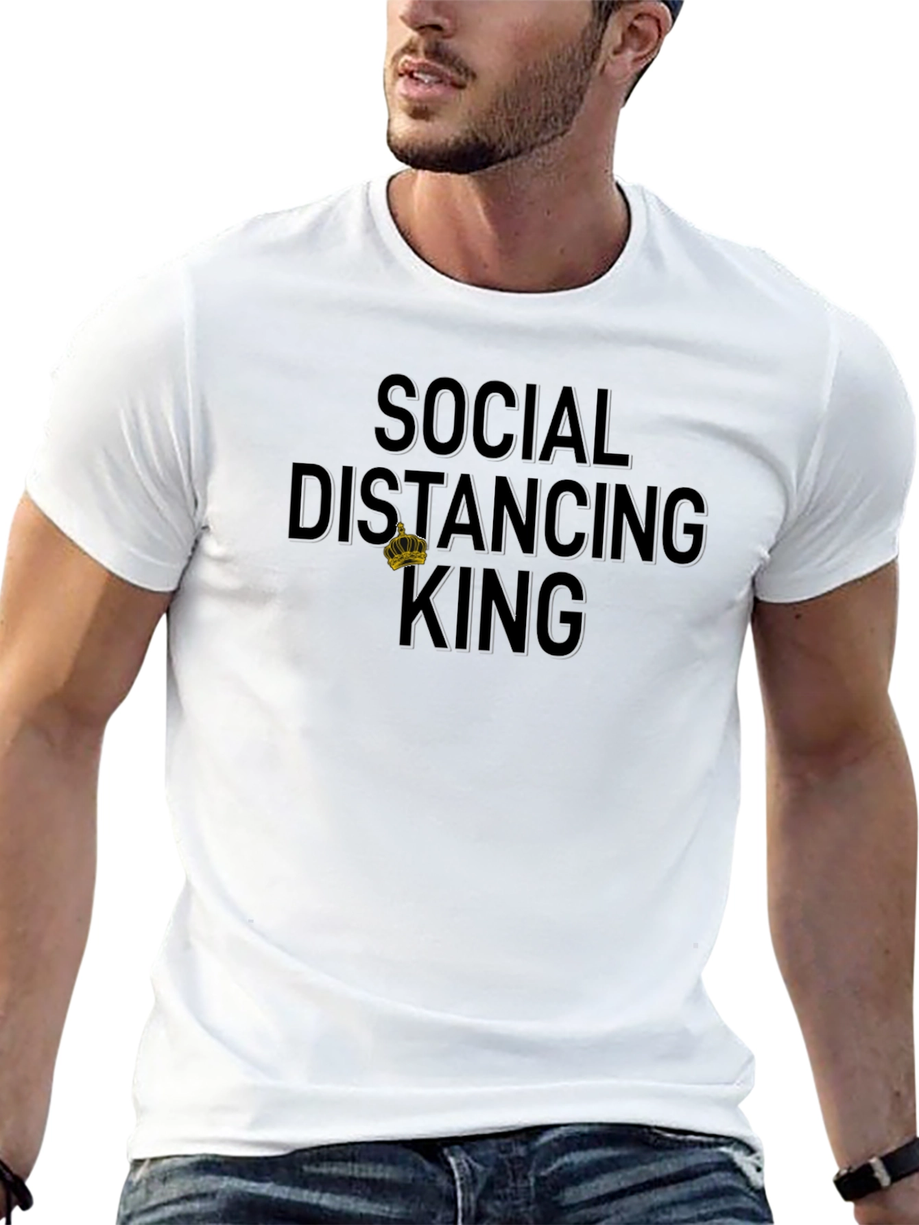 Social Distancing King T-Shirt