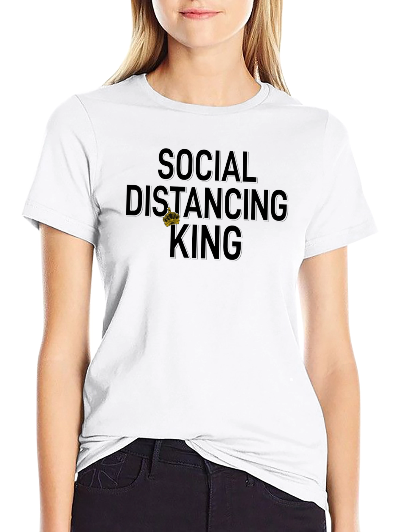 Social Distancing King T-Shirt