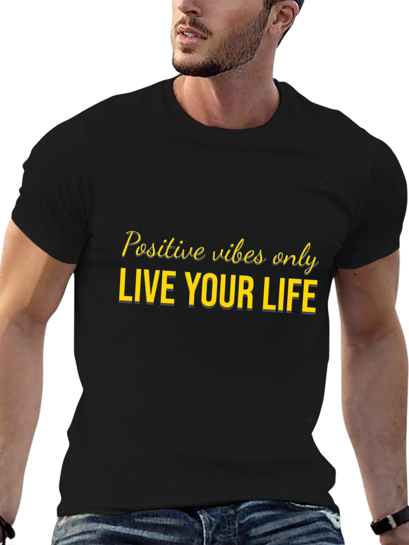 Positive Vibes Only Graphic T-Shirt