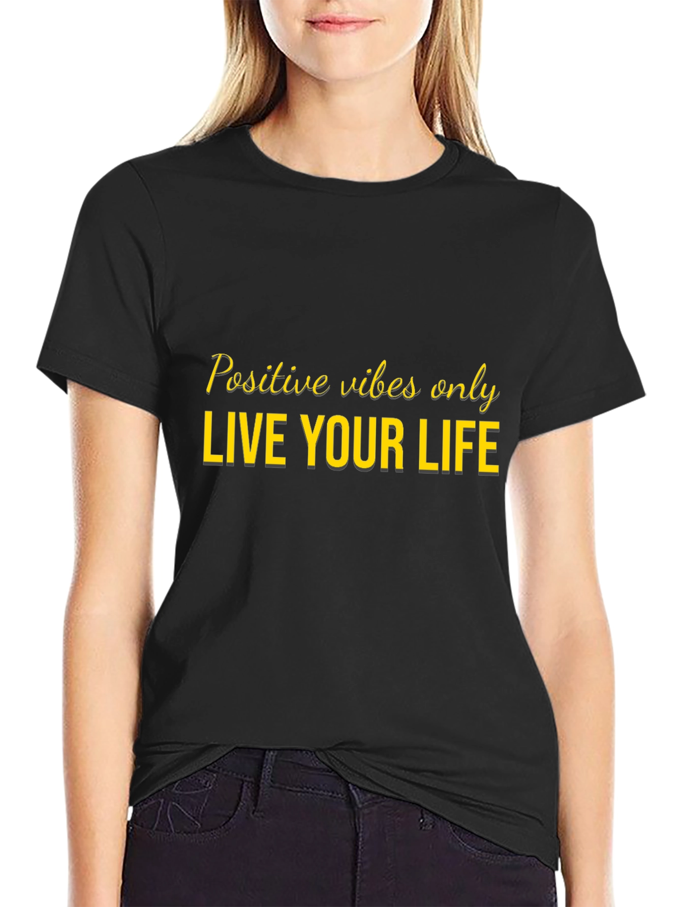 Positive Vibes Only Graphic T-Shirt