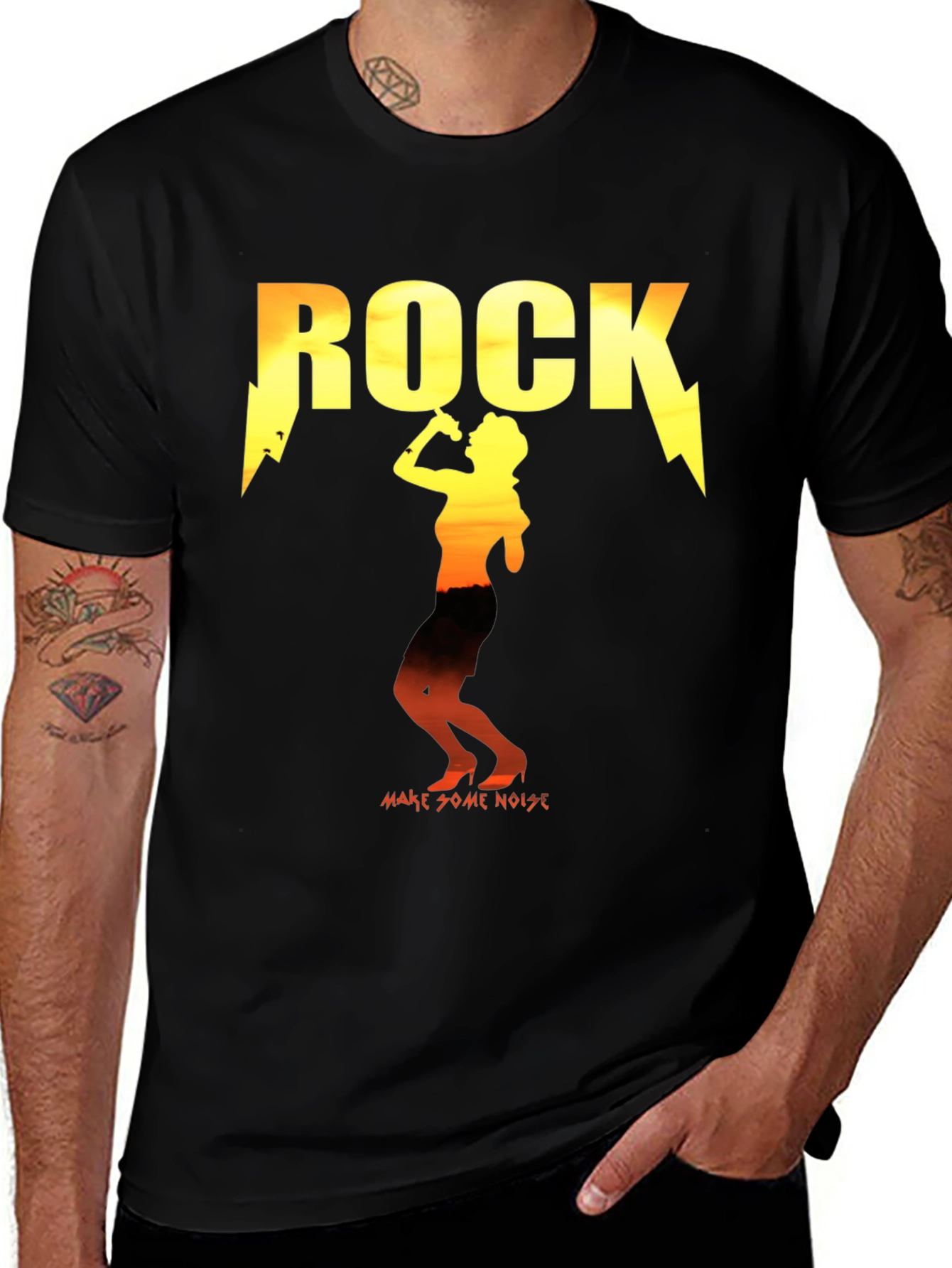 Rock Music Graphic Tee -  Make Some Noise