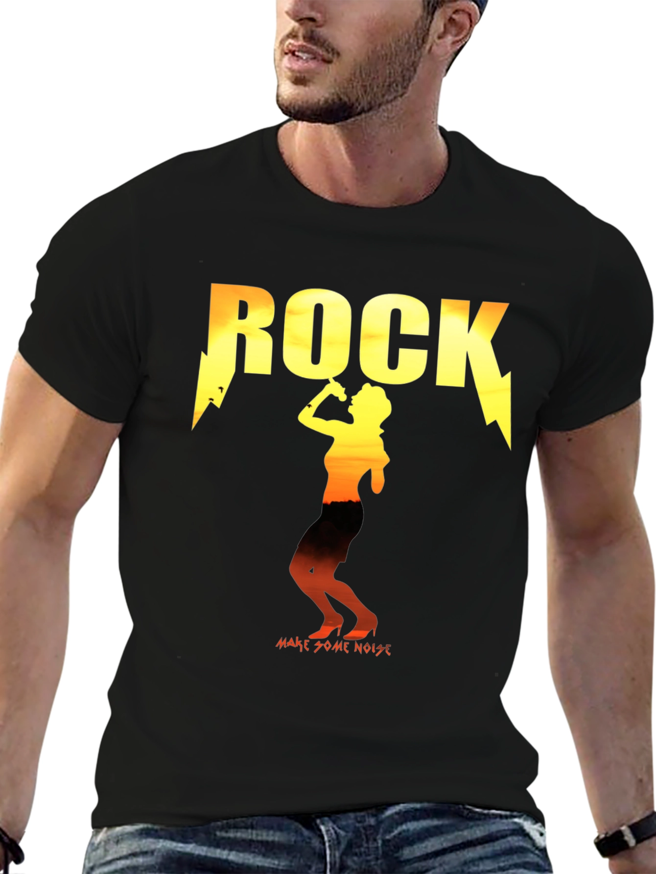 Rock Music Graphic Tee -  Make Some Noise