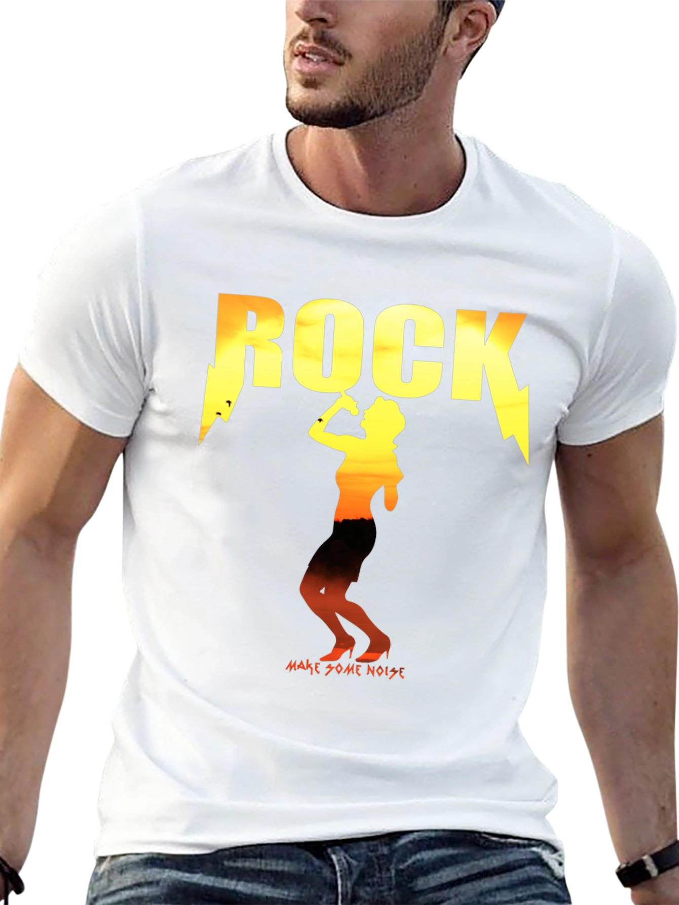 Rock Music Graphic Tee -  Make Some Noise