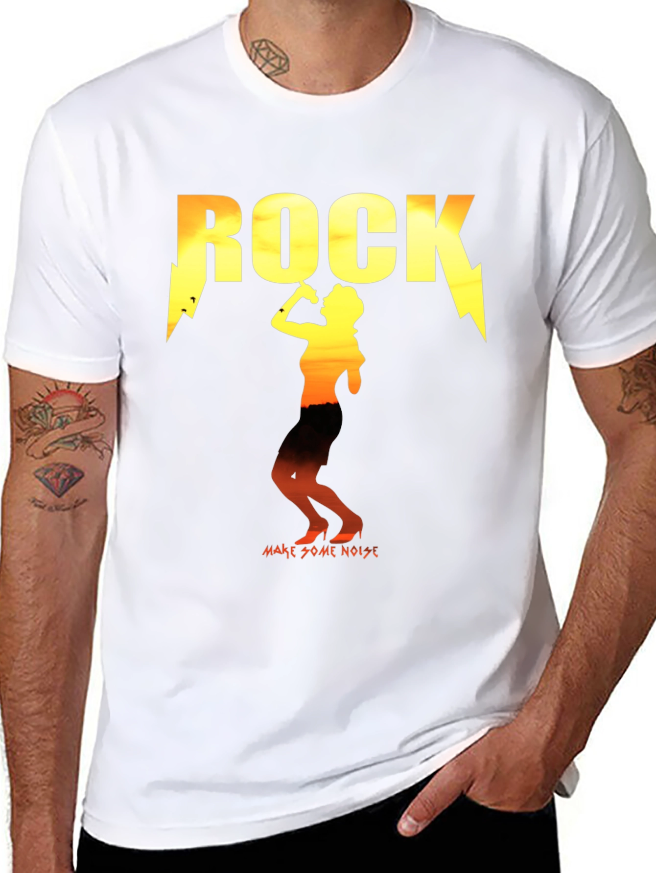 Rock Music Graphic Tee -  Make Some Noise