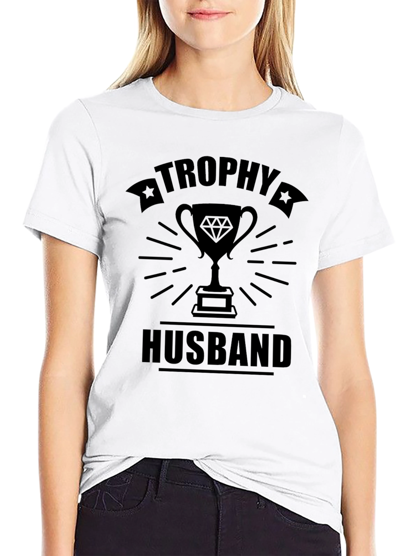 Trophy Husband Graphic T-Shirt - Black