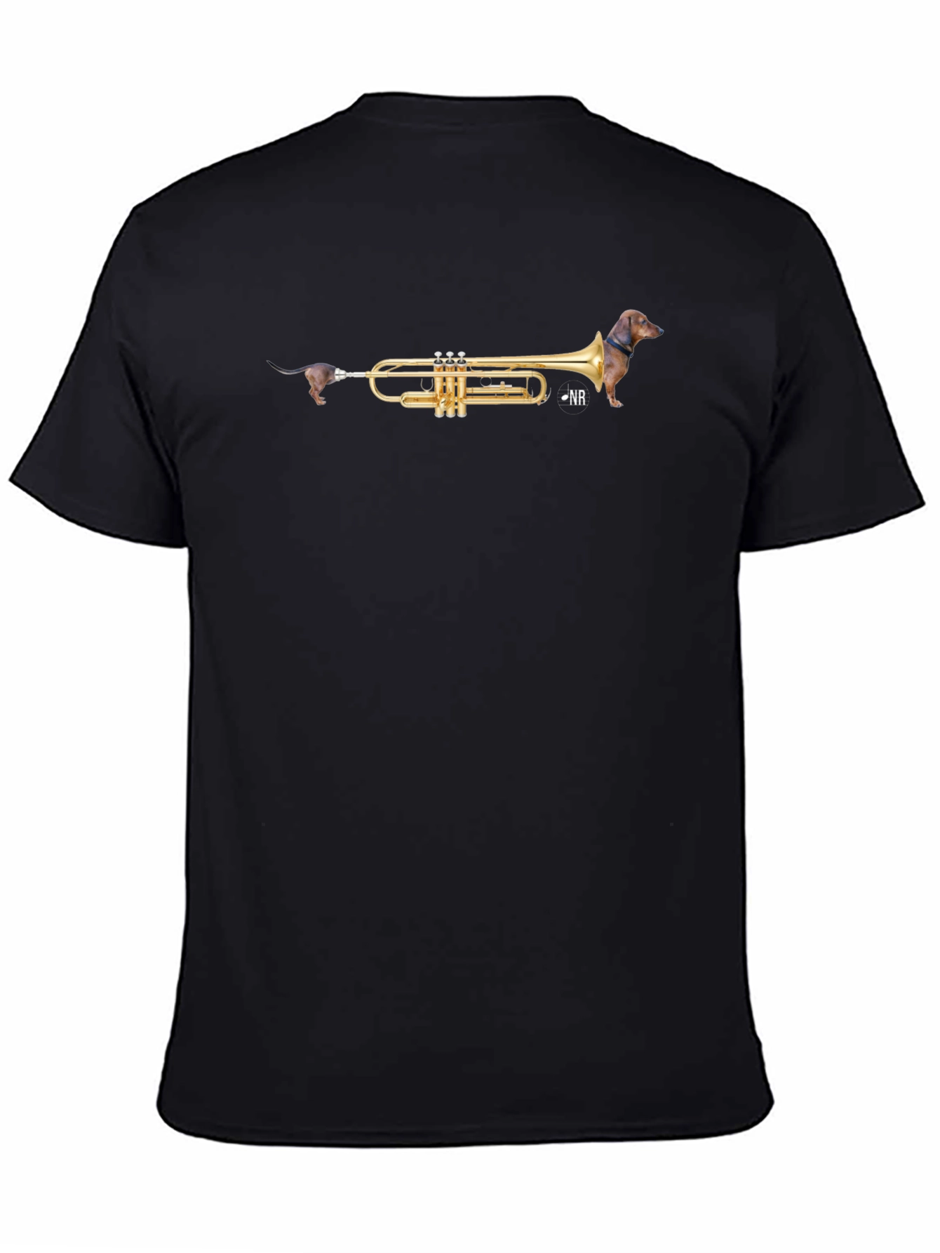 Dachshund Trumpet Graphic Tee - Funny Dog Music T-Shirt