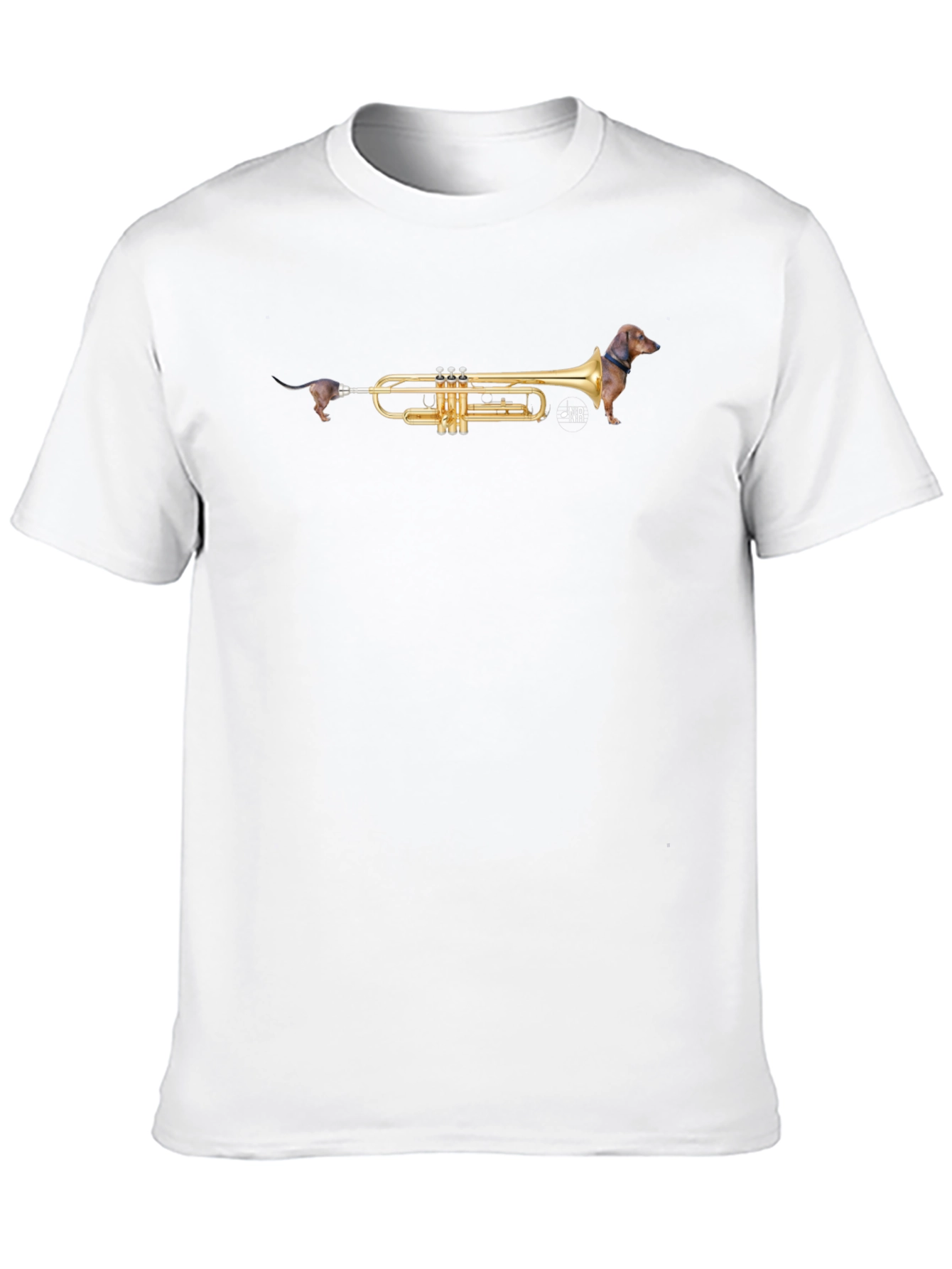 Dachshund Trumpet Graphic Tee - Funny Dog Music T-Shirt