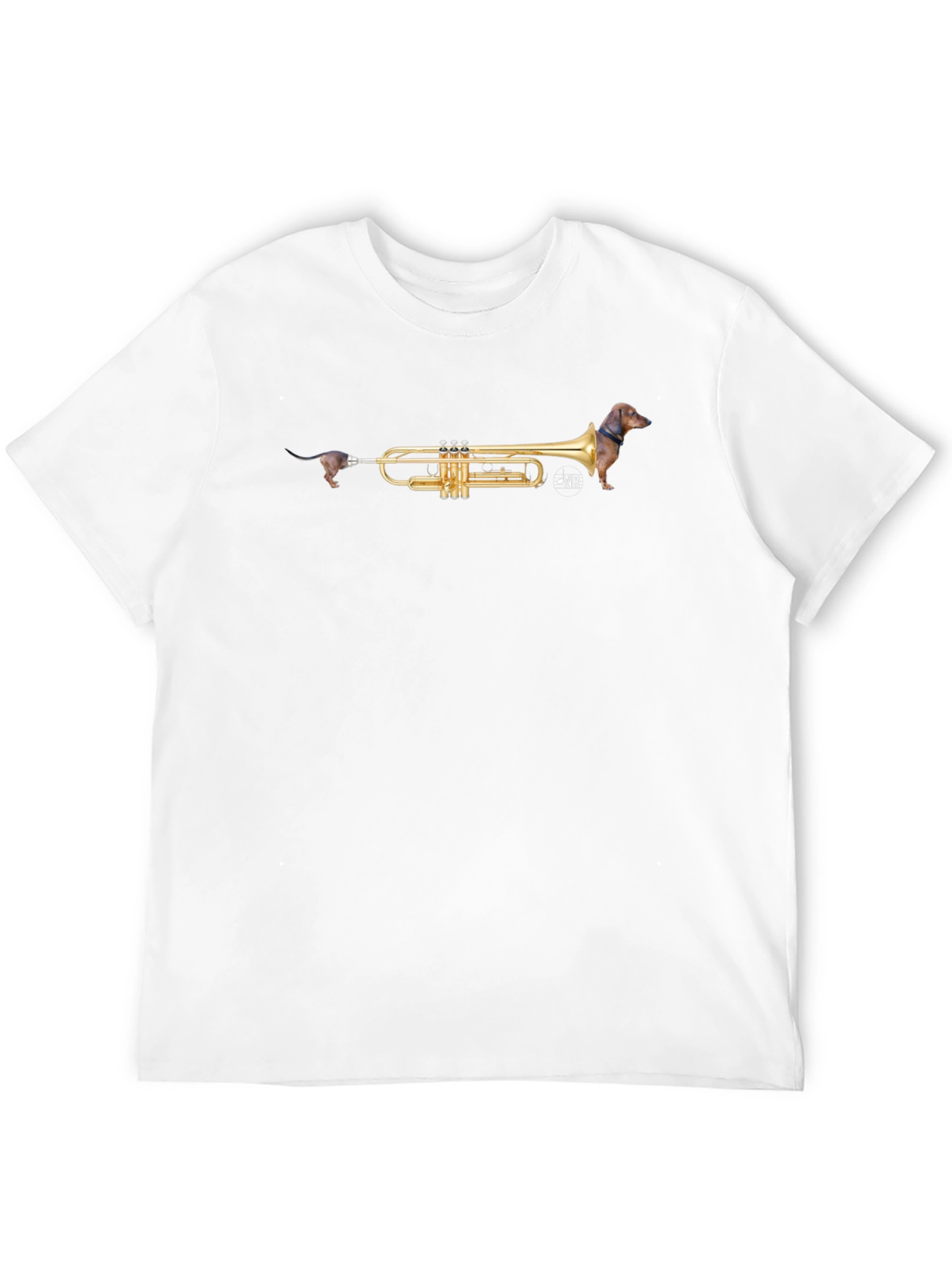 Dachshund Trumpet Graphic Tee - Funny Dog Music T-Shirt