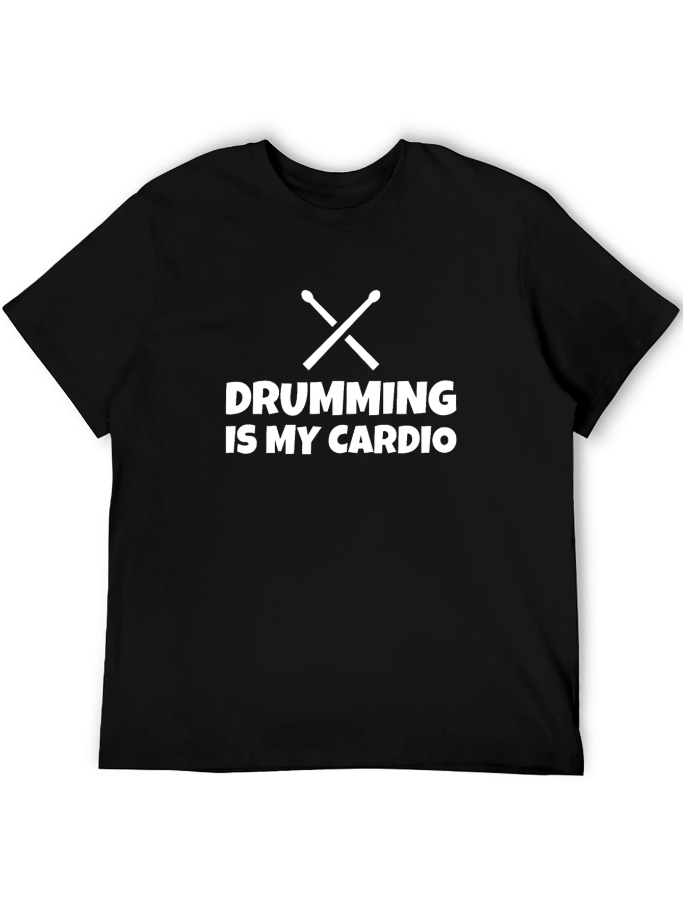 Drumming Is My Cardio Black T-Shirt