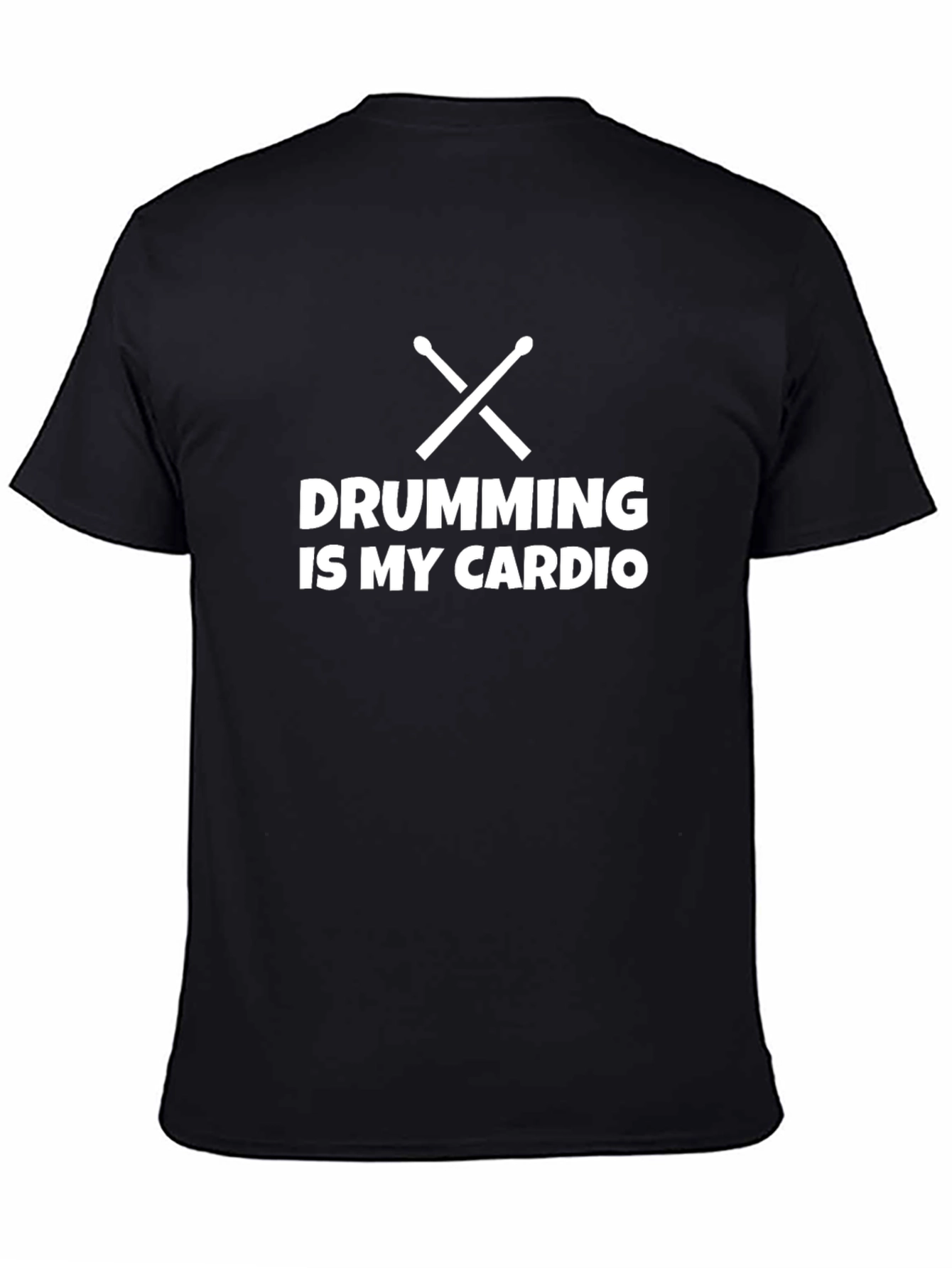 Drumming Is My Cardio Black T-Shirt